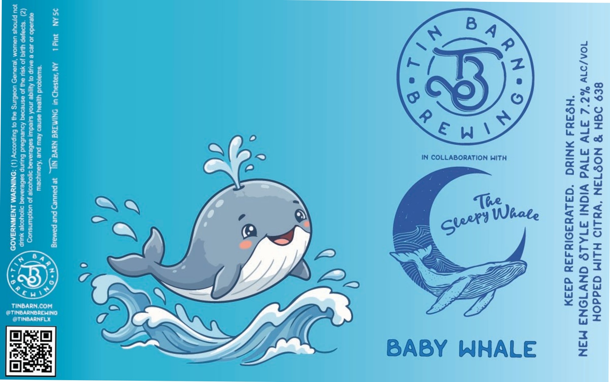 Baby Whale by Barn Brewing - beer label