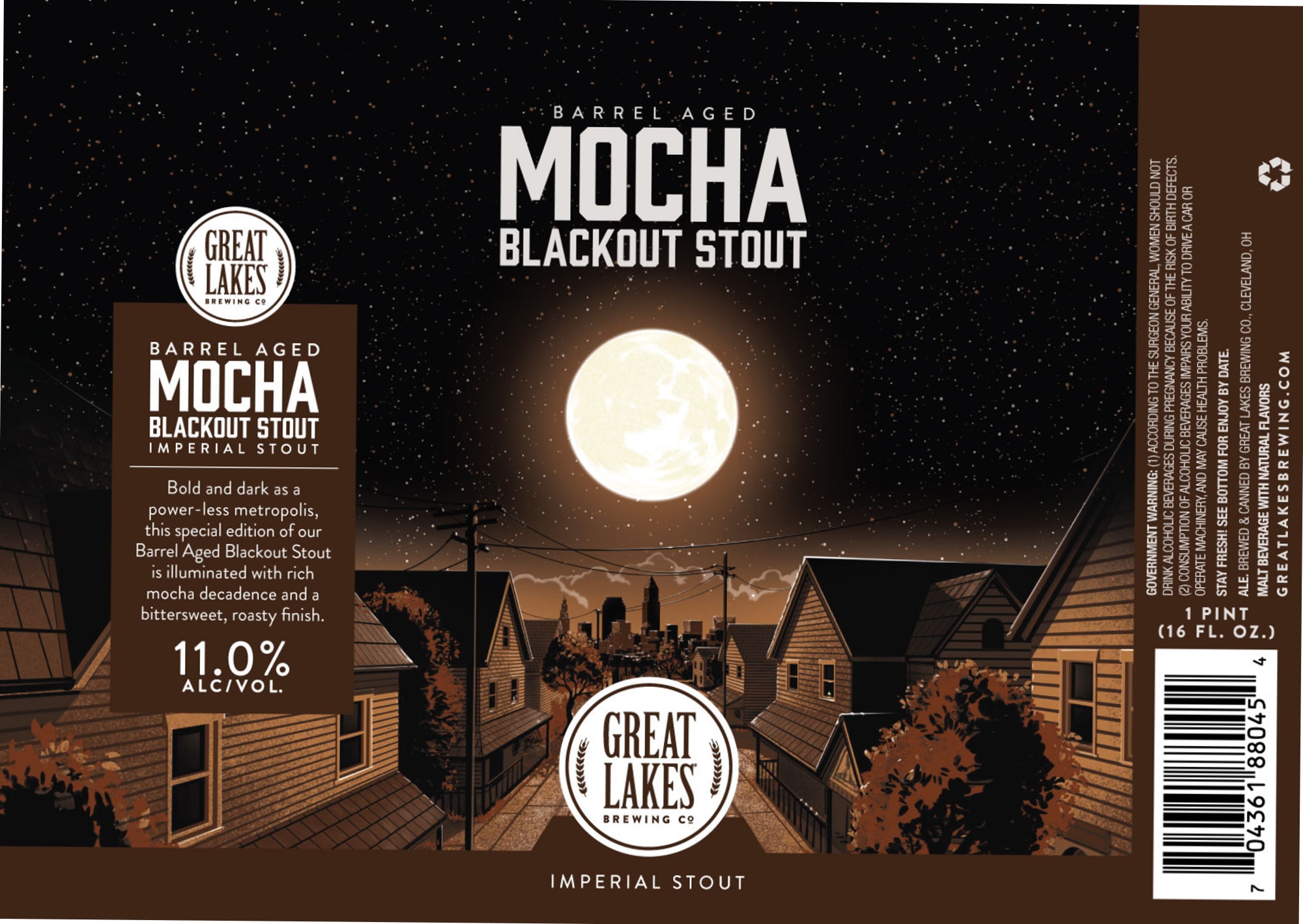 Barrel Aged Mocha Blackout Stout by Great Lakes Brewing Co. - beer label