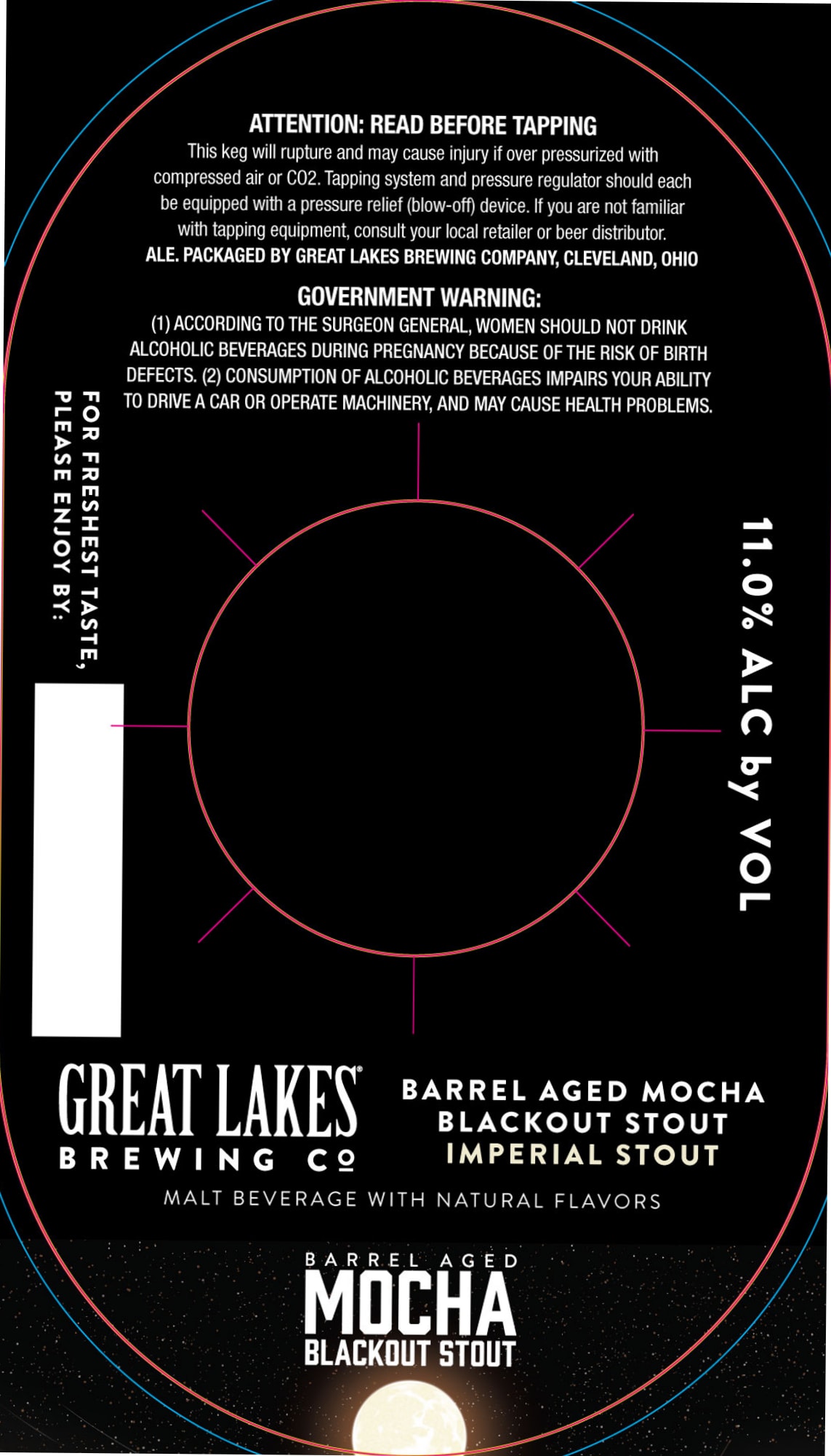 Barrel Aged Mocha Blackout Stout by Great Lakes Brewing Co - beer label