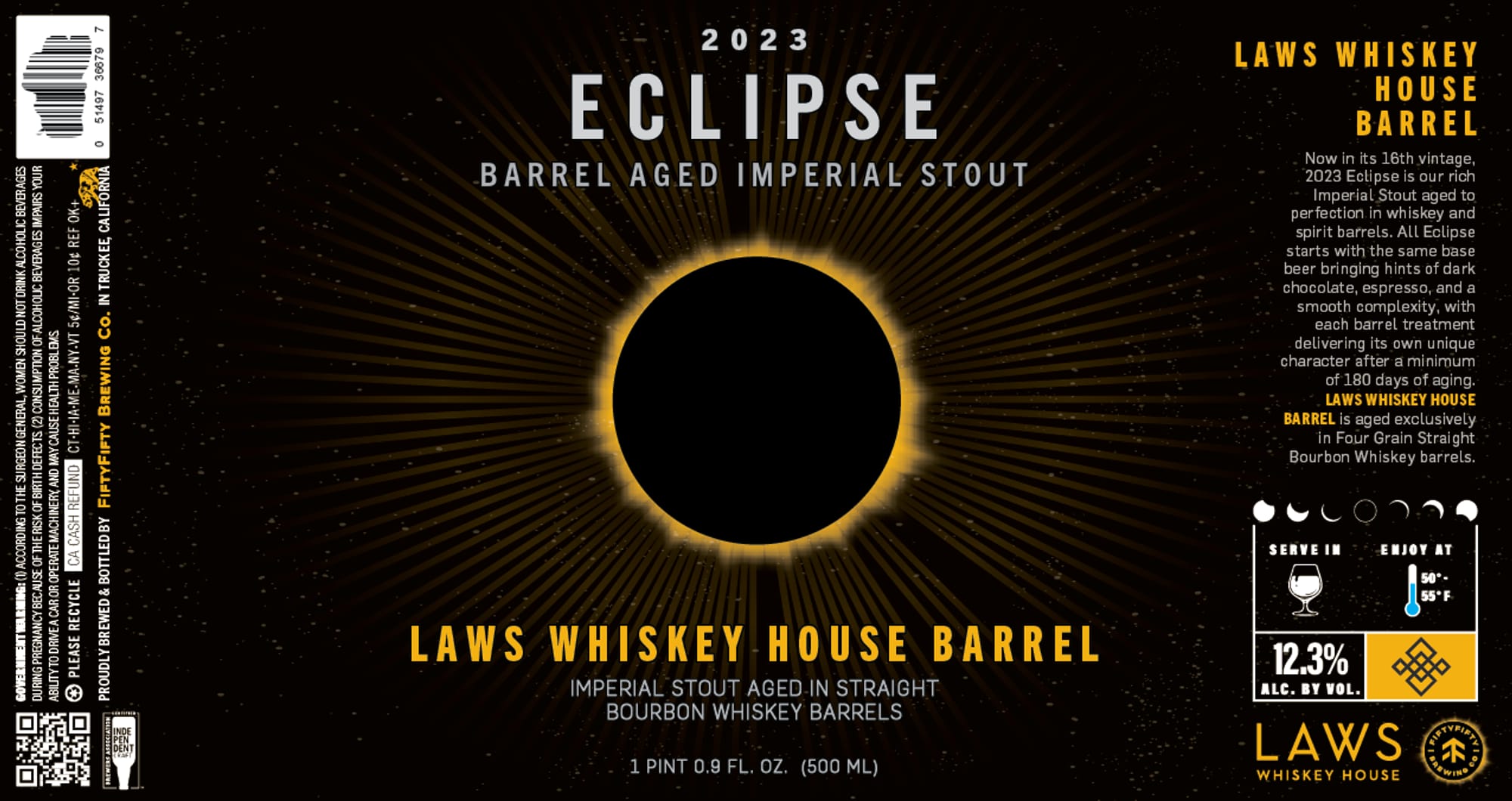 Barrel Eclipse by Laws Whiskey House - beer label