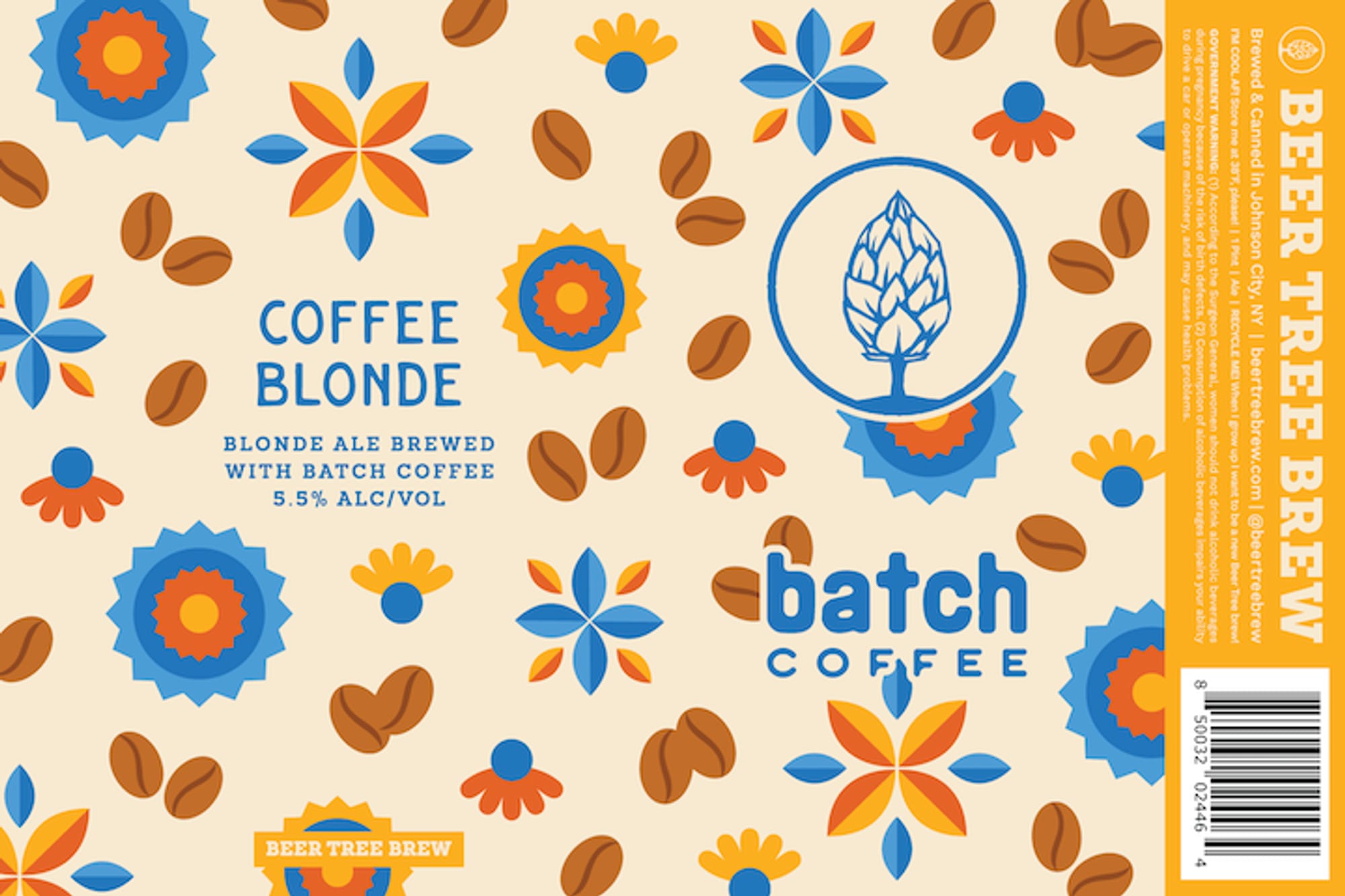 Coffee Blonde by Beer Tree Brew - beer label