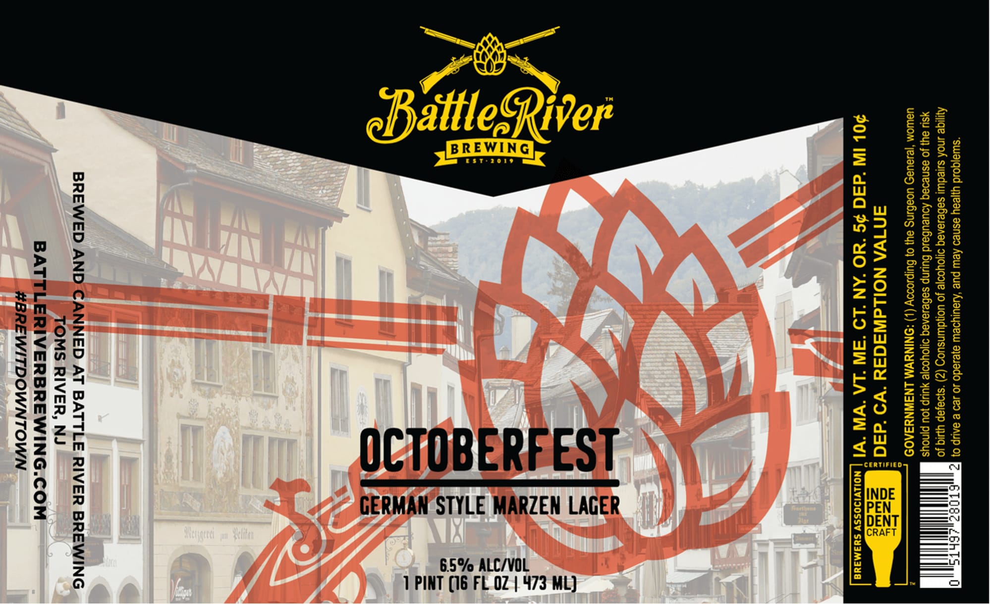 Oktoberfest by BattleRiver Brewing - beer label