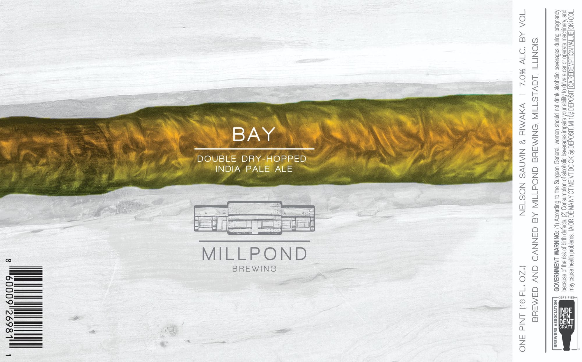 BAY by MILLPOND BREWING - beer label