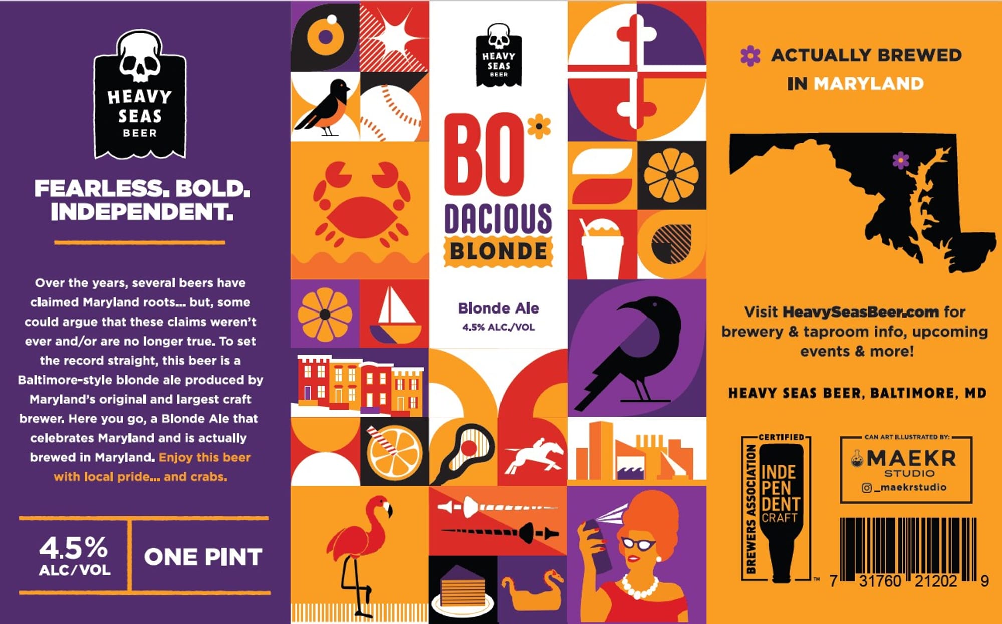 Bōdacious Blonde by Heavy Seas Beer - beer label