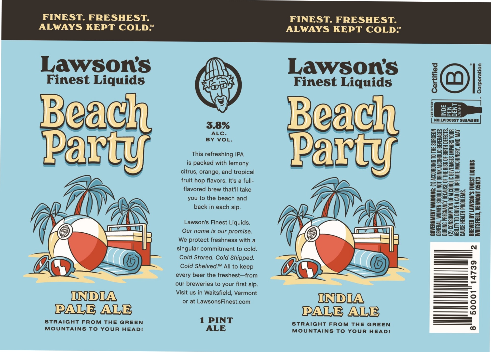 Beach Party by Lawson’s Finest Liquids - beer label