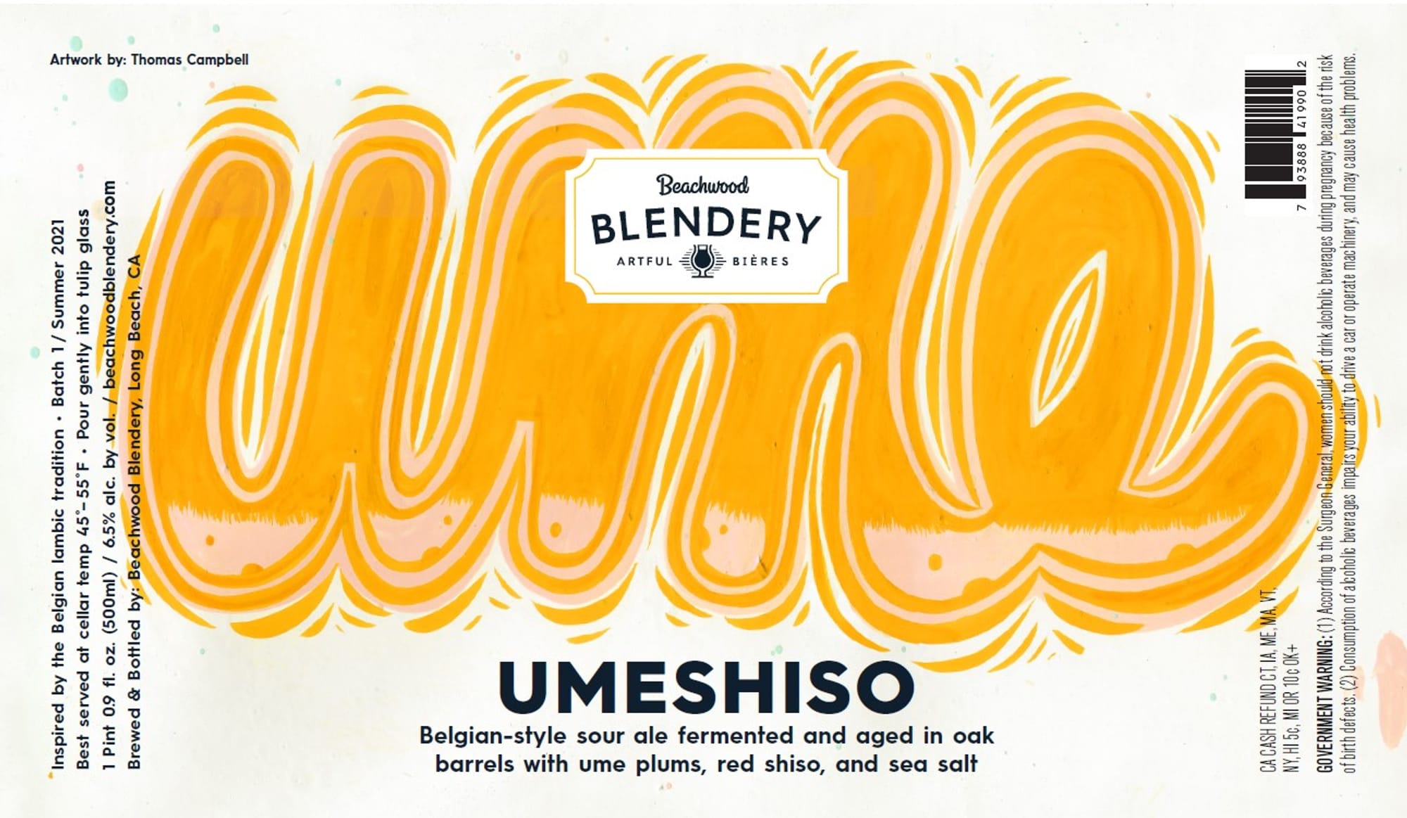 Ume Shiso by Beachwood Blendery - beer label