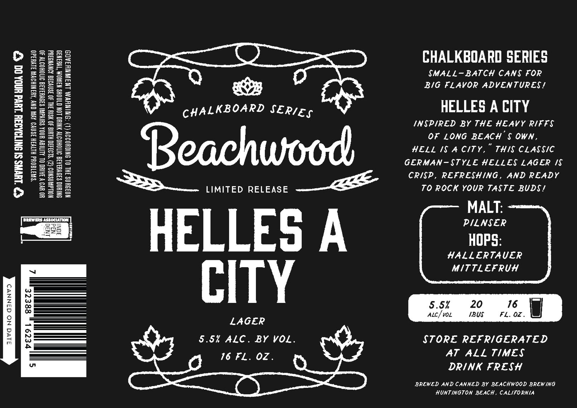 Helles a City by Beachwood Brewing - beer label