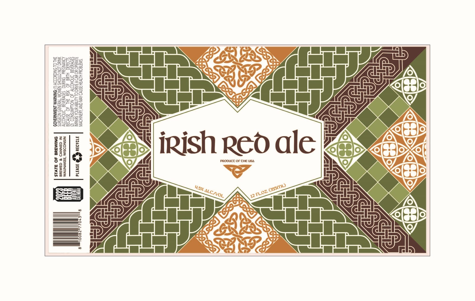 Irish Red Ale by Beamish & Crawford - beer label