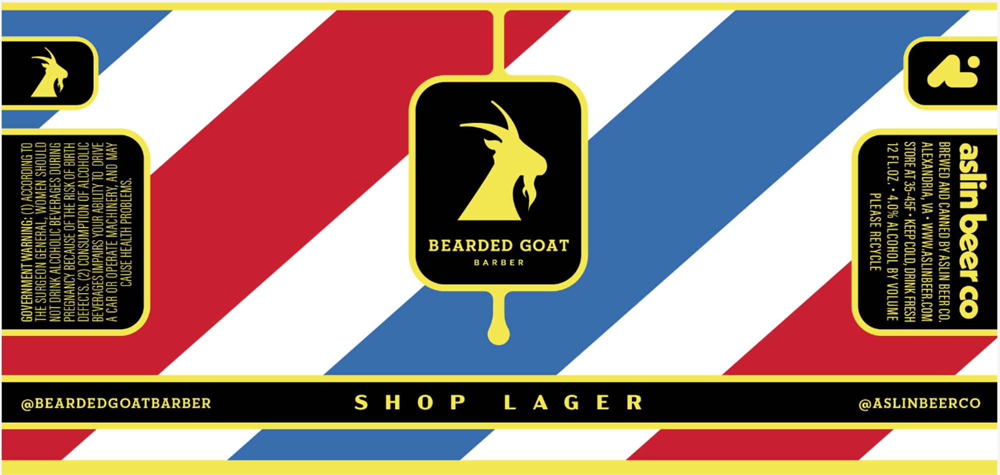 Bearded Goat Lager by Aslin Beer Co. - beer label