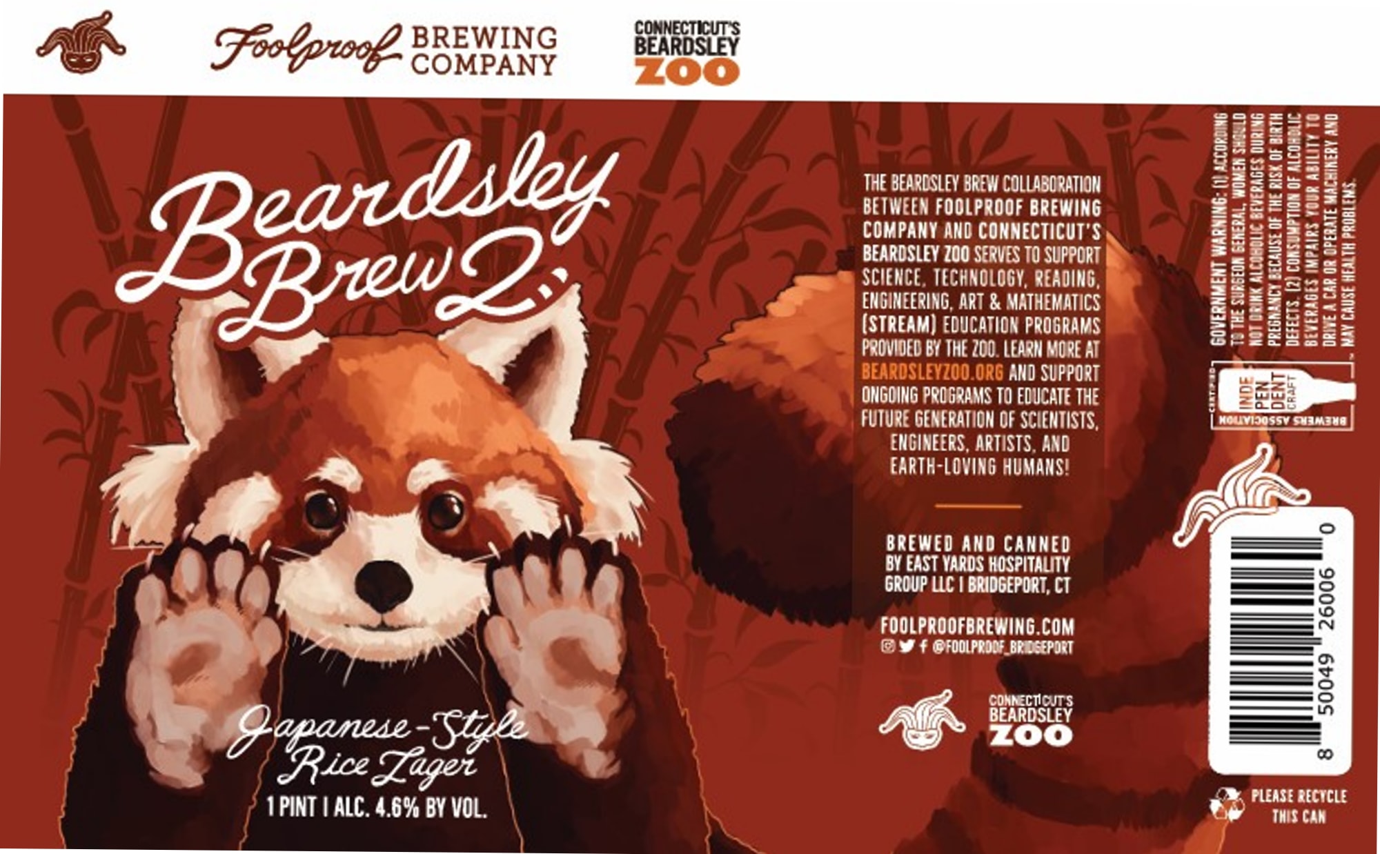 Beardsley Brew 2 by Foolproof Brewing Company - beer label