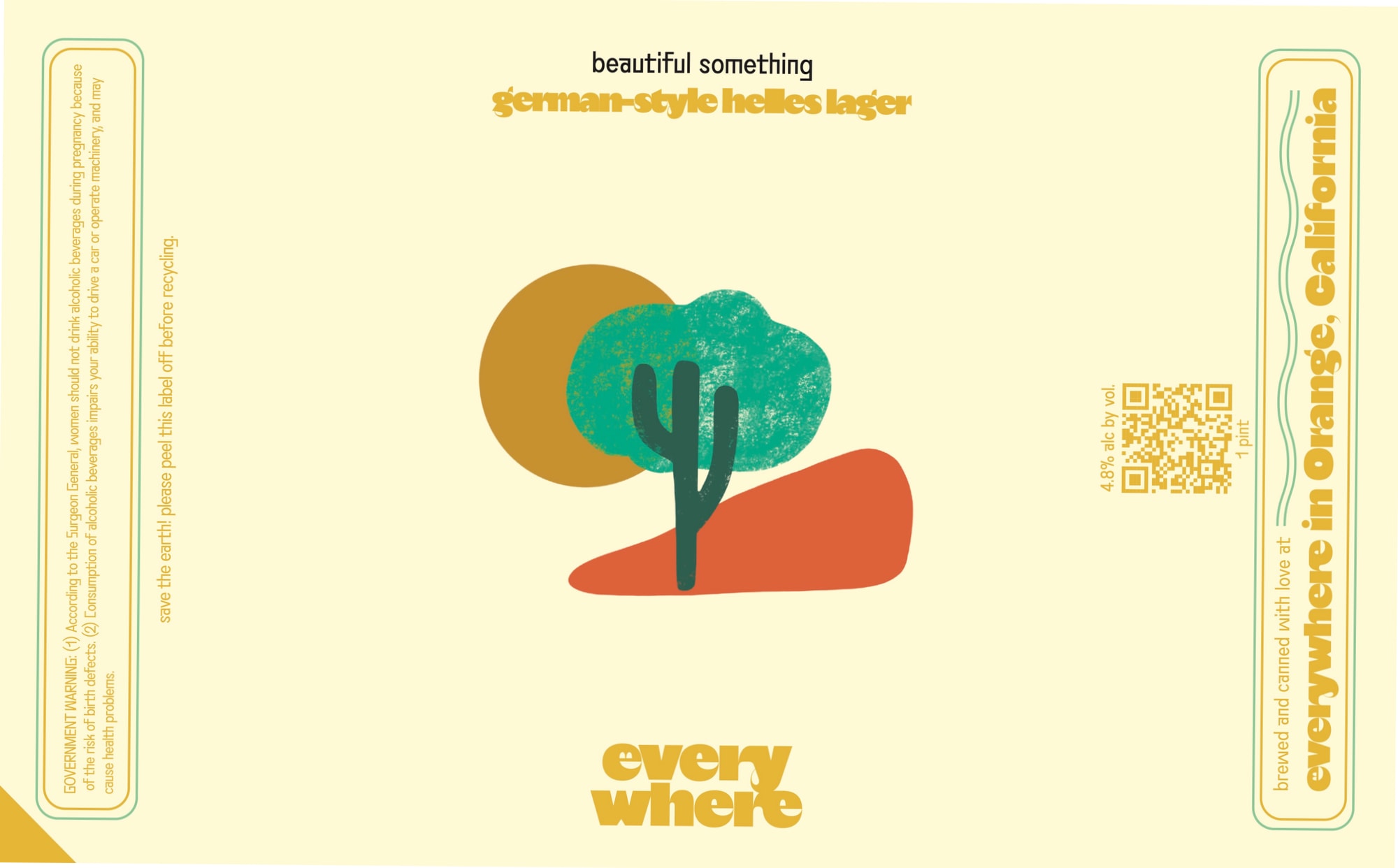 Beautiful Something by Everywhere - beer label