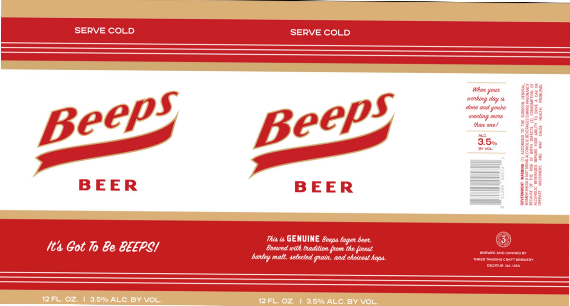 Beeps by Three Taverns Brewery - beer label