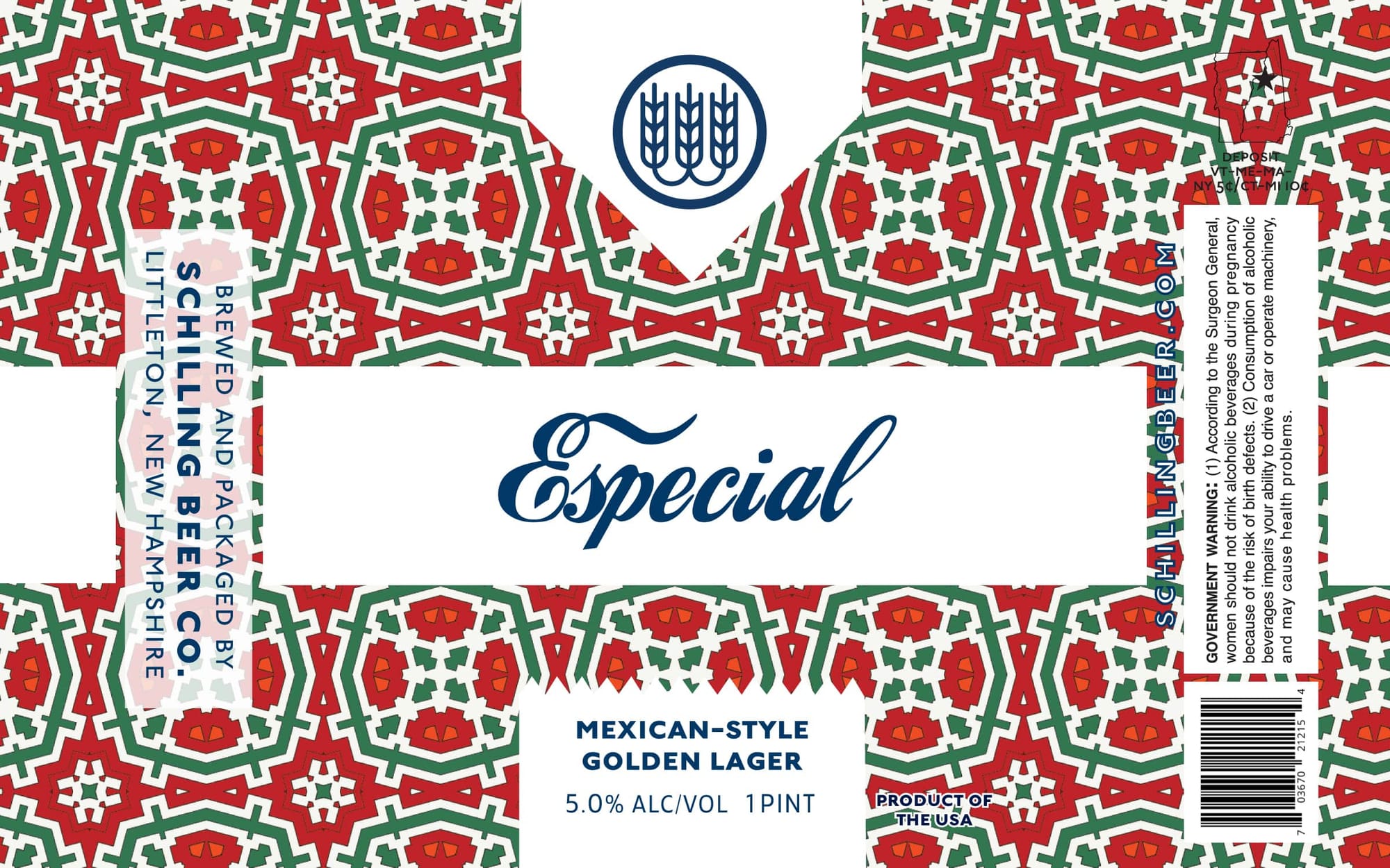 Especial by Schilling Beer Co. - beer label