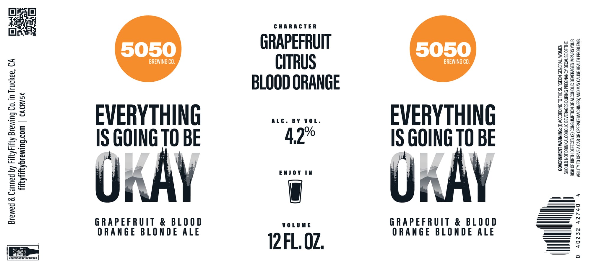 Everything is Going to Be Okay by FiftyFifty Brewing Co. - beer label