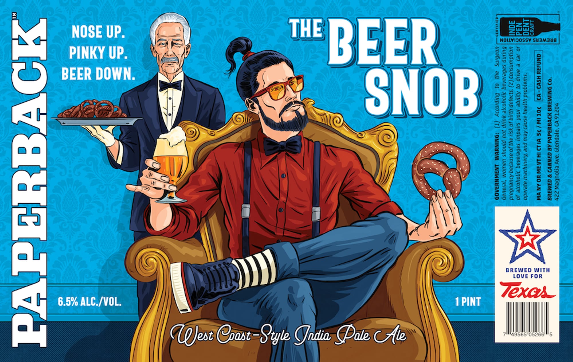The Beer Snob by Paperback Brewing Co. - beer label
