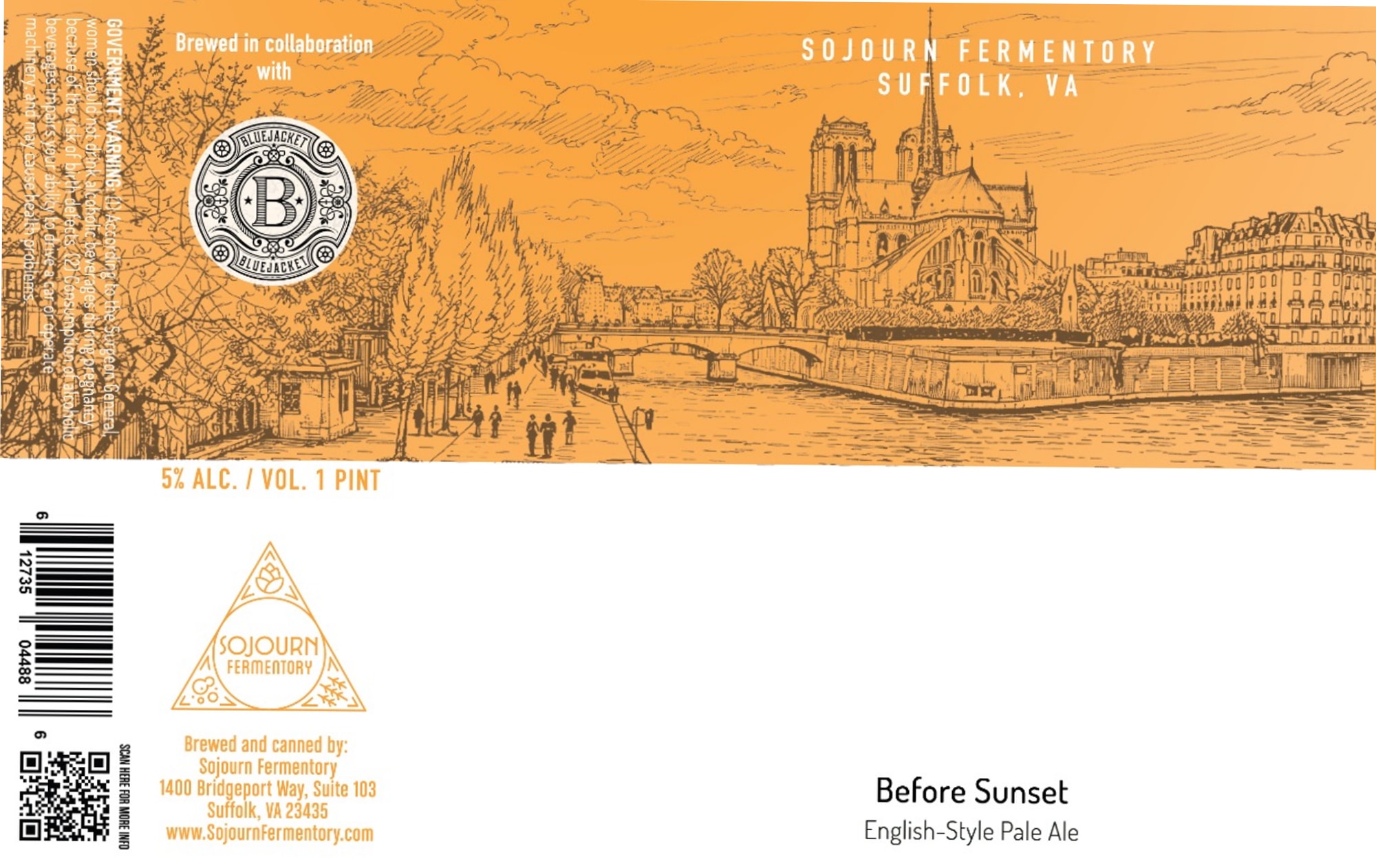 Before Sunset by Sojourn Fermentory - beer label
