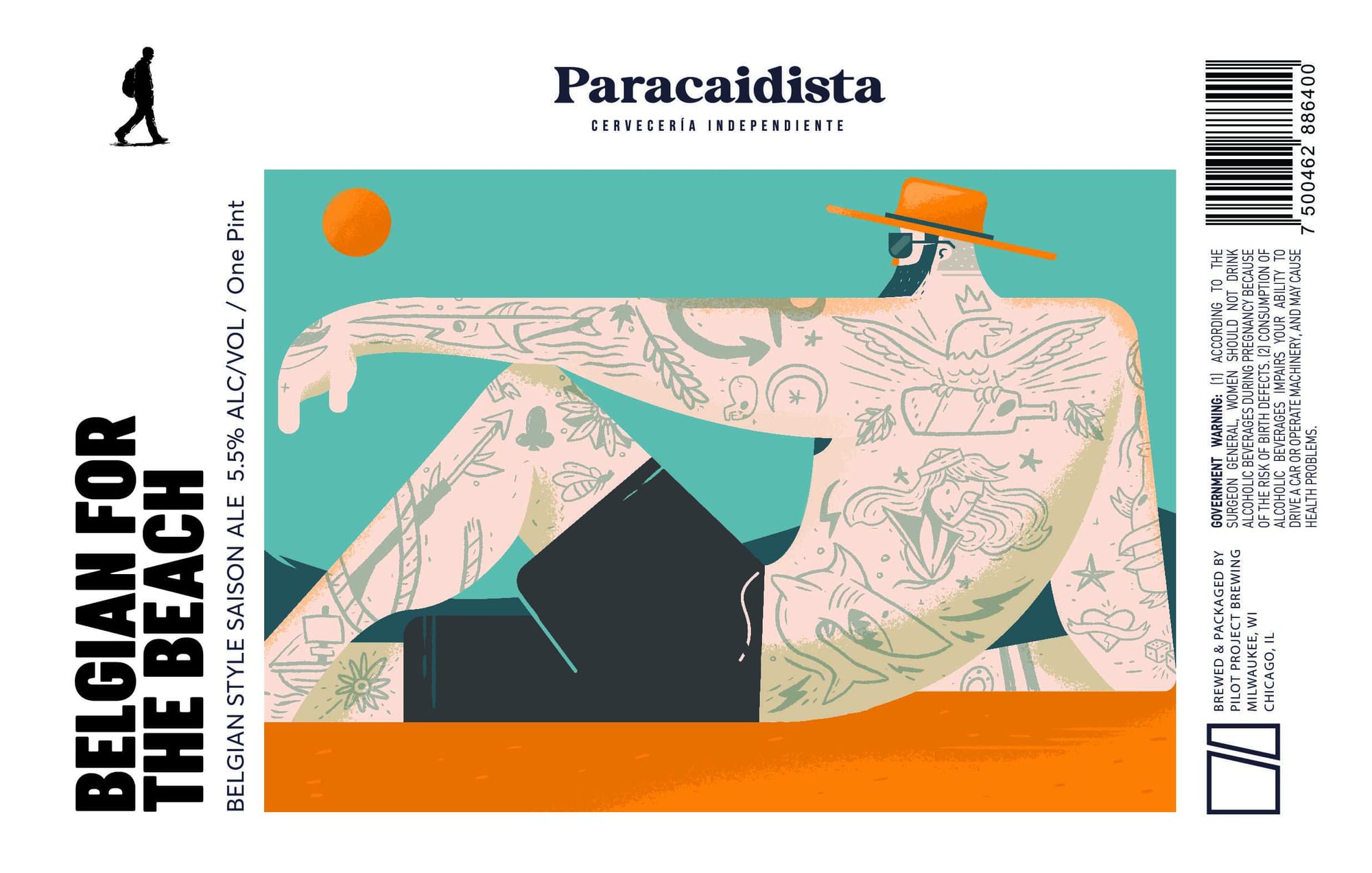 Belgian for the Beach by Paracaidista Cervcería Independiente - beer label