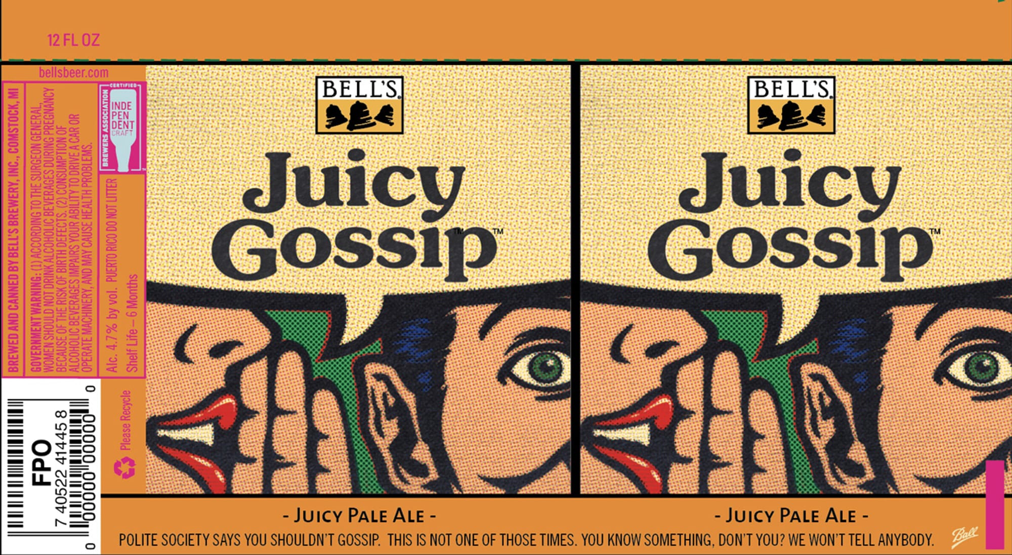 Juicy Gossip by Bell's Brewery - beer label