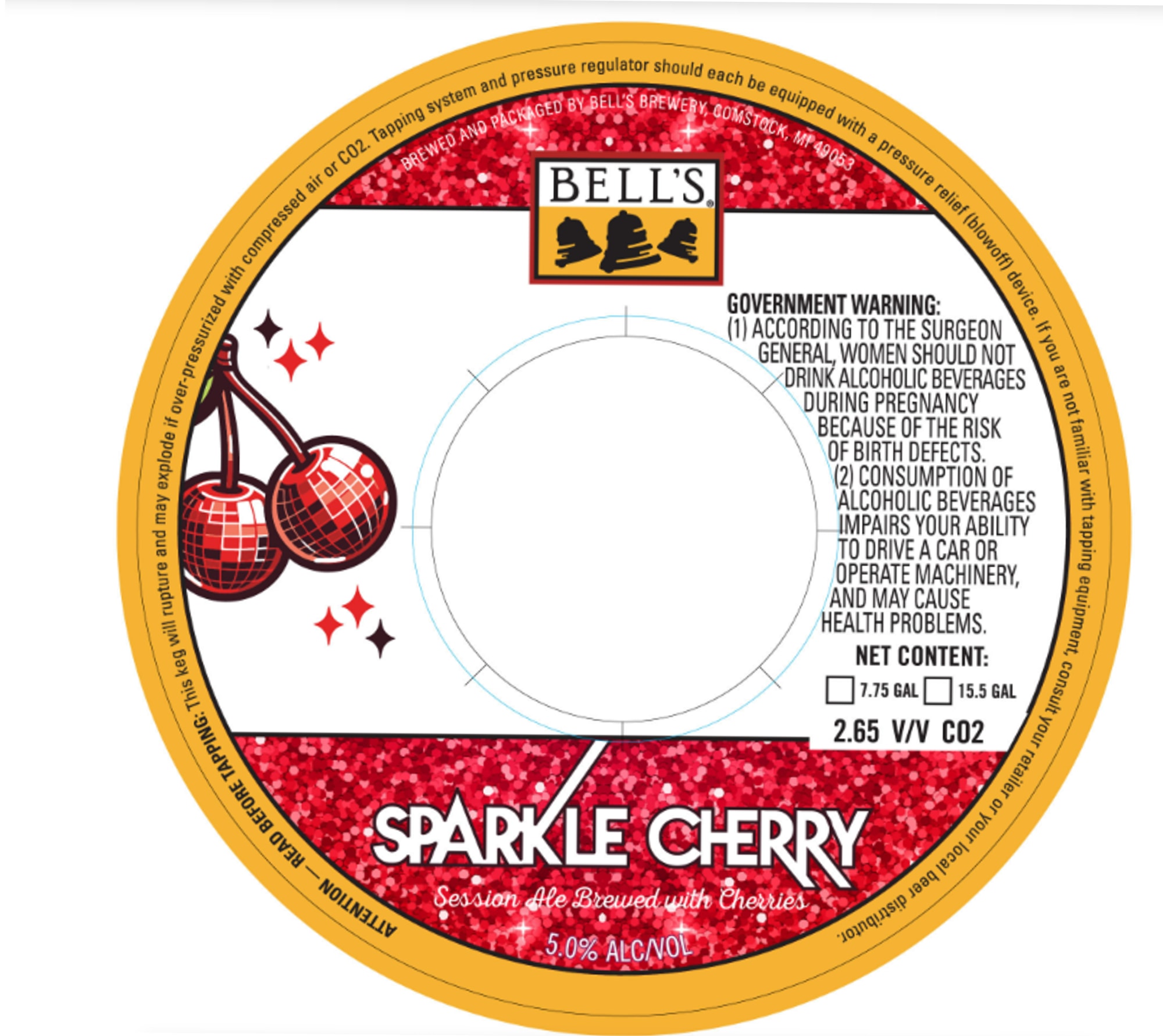 Sparkle Cherry by Bell's Brewery - beer label