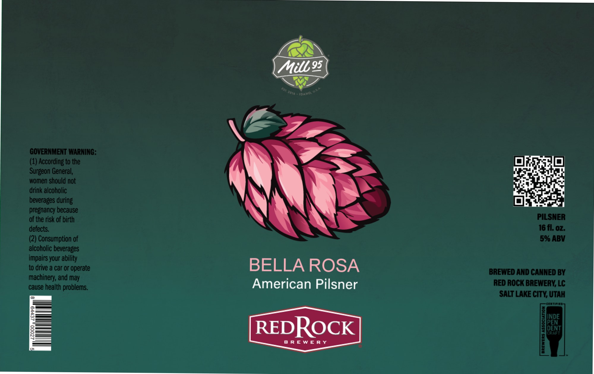 Bella Rosa by Red Rock Brewery - beer label