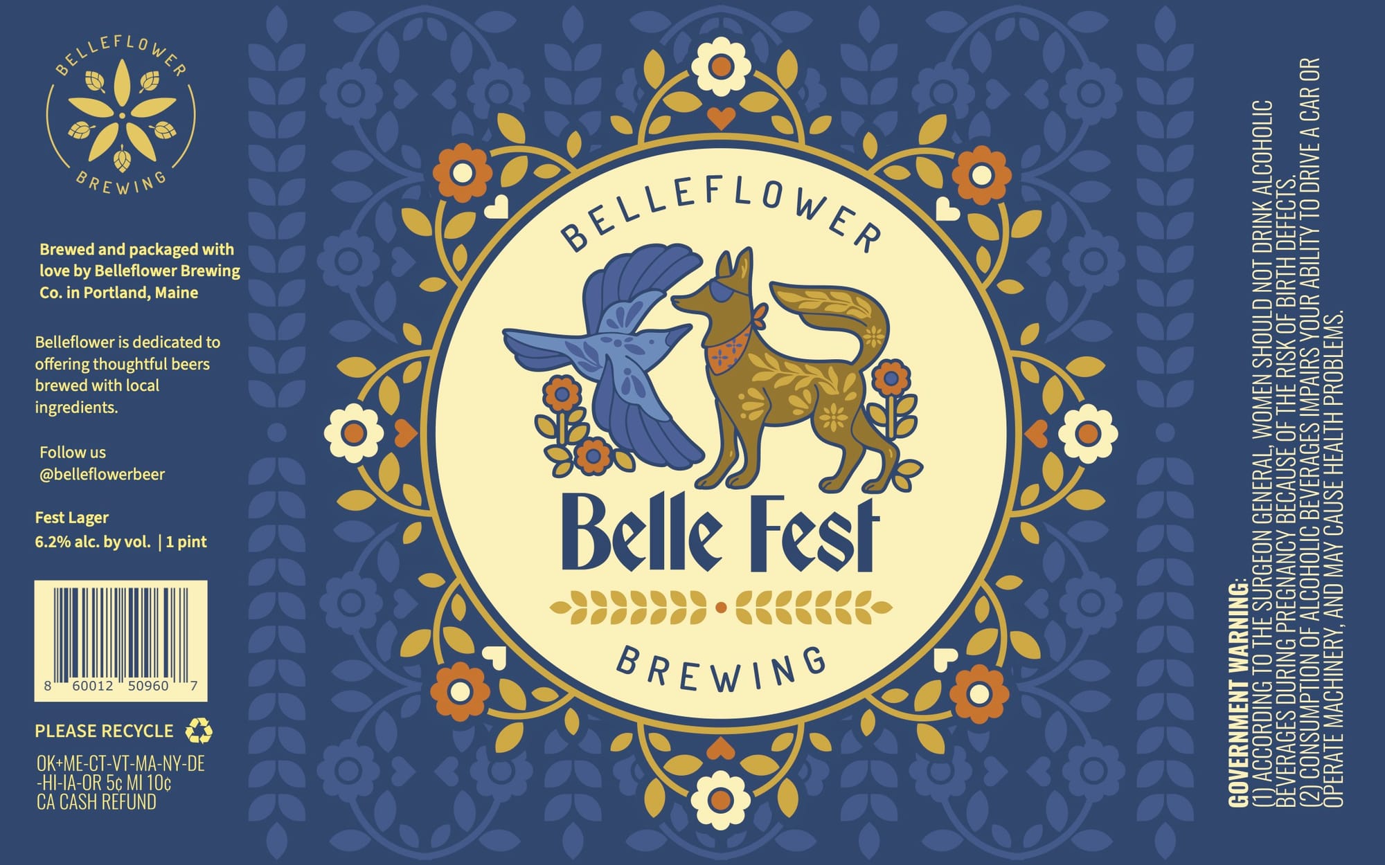 Belle Fest by Belleflower Brewing - beer label