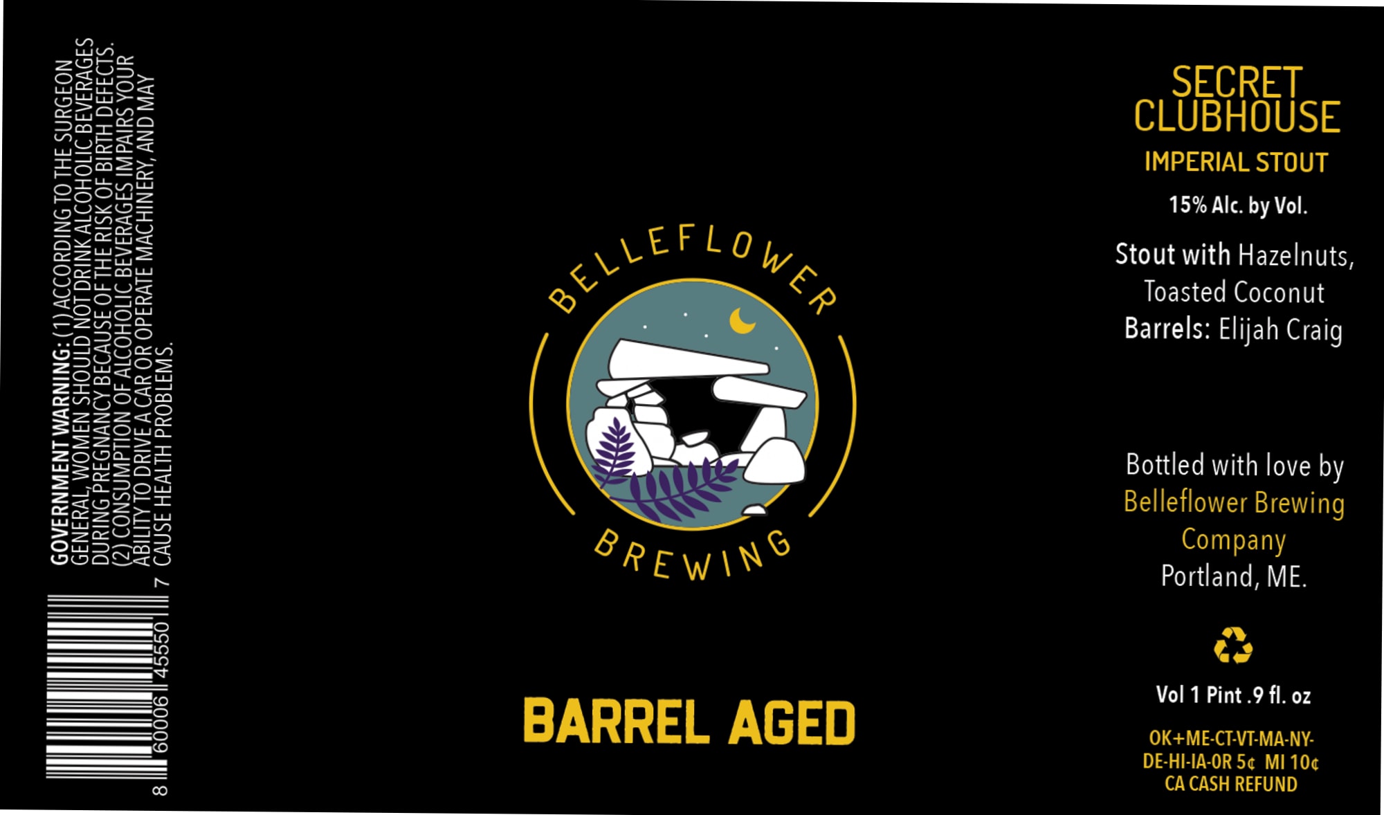 Belleflower by Belleflower Brewing Company - beer label