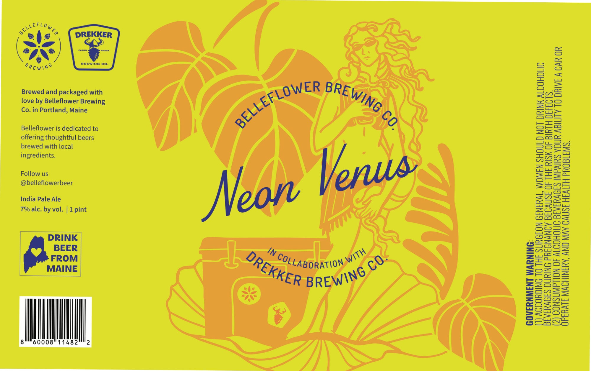 Neon Venus by Belleflower Brewing Co. - beer label