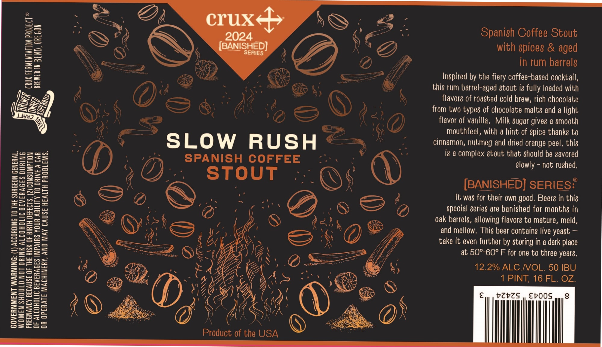 Slow Rush by Crux Fermentation Project - beer label