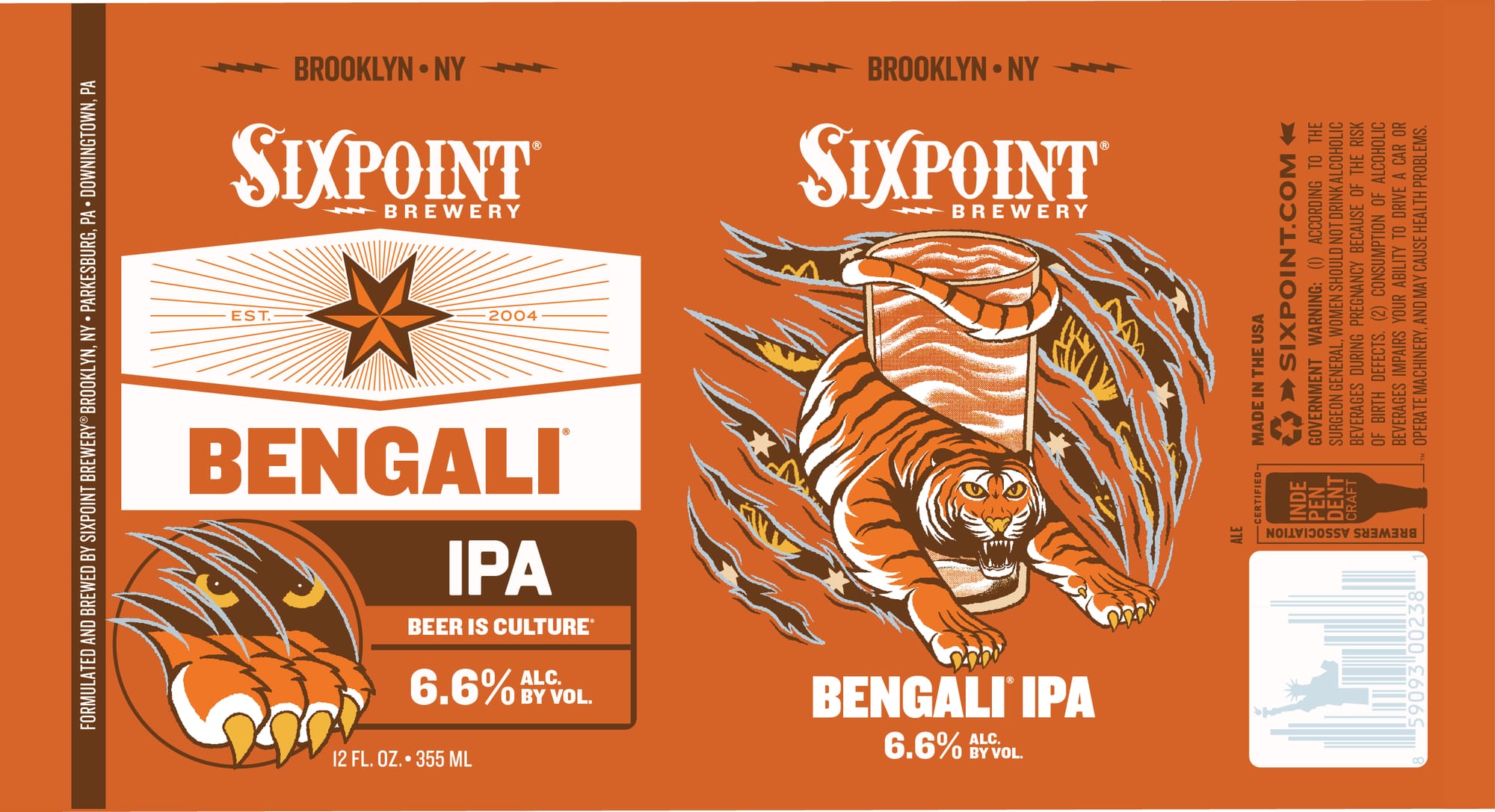 Bengali IPA by Sixpoint Brewery - beer label