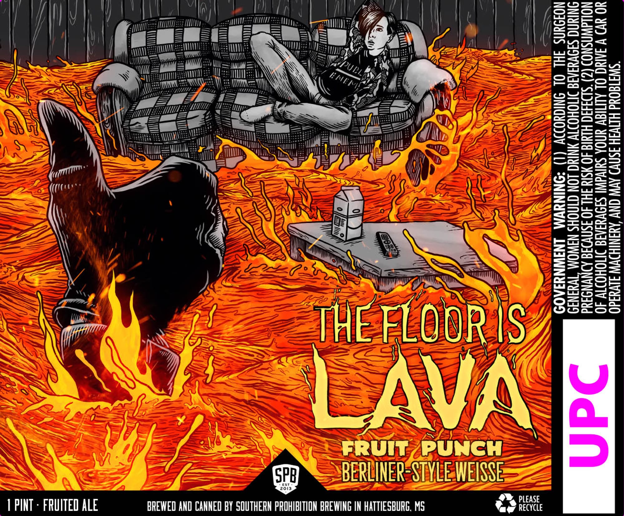 The Floor is Lava by Southern Prohibition Brewing - beer label