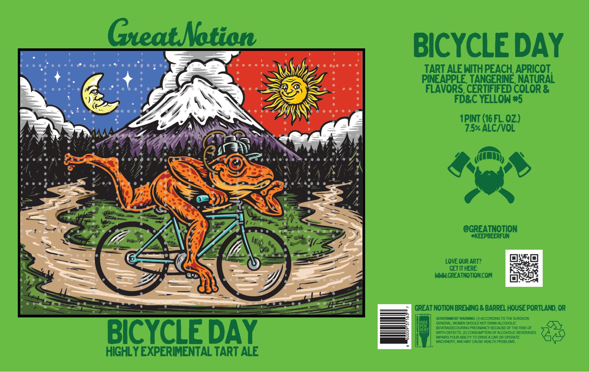 BICYCLE DAY by GREAT NOTION - beer label