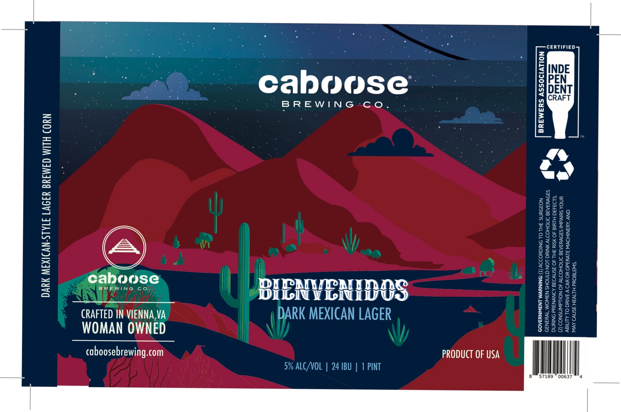 Bienvenidas by CabOOSE Brewing Co. - beer label