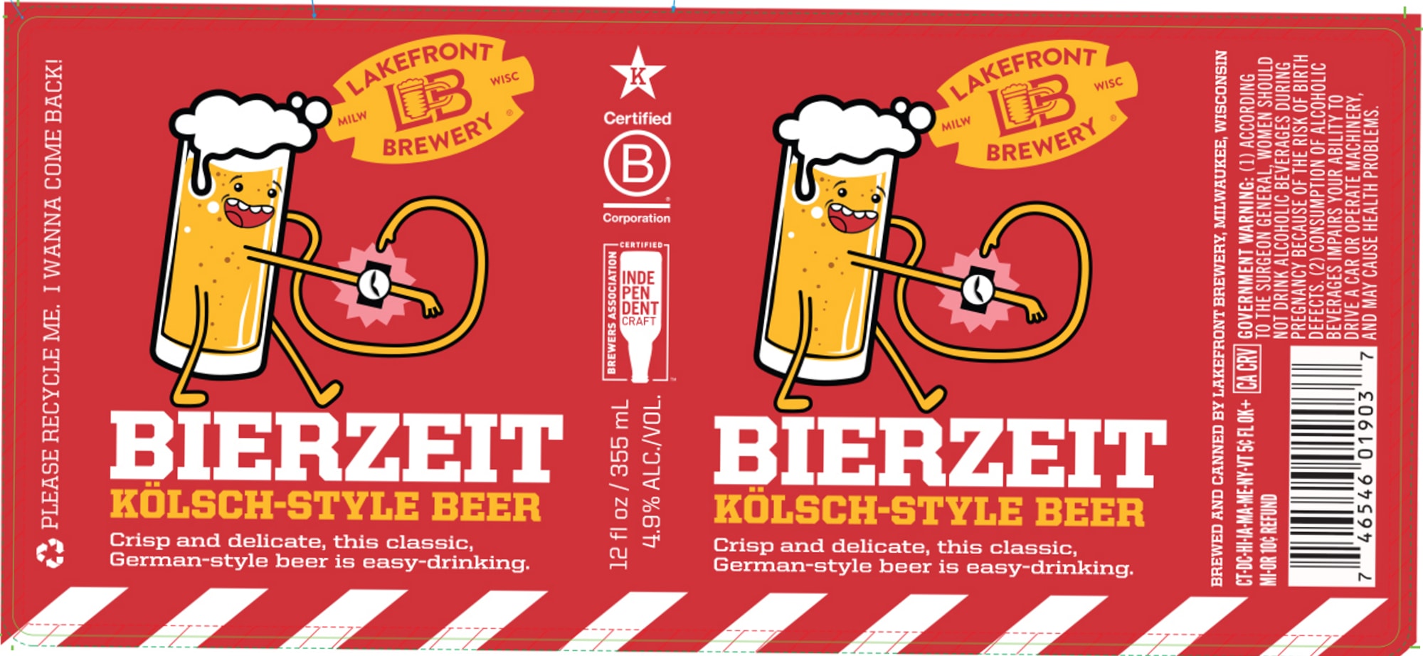 Bierzeit by Lakefront Brewery - beer label