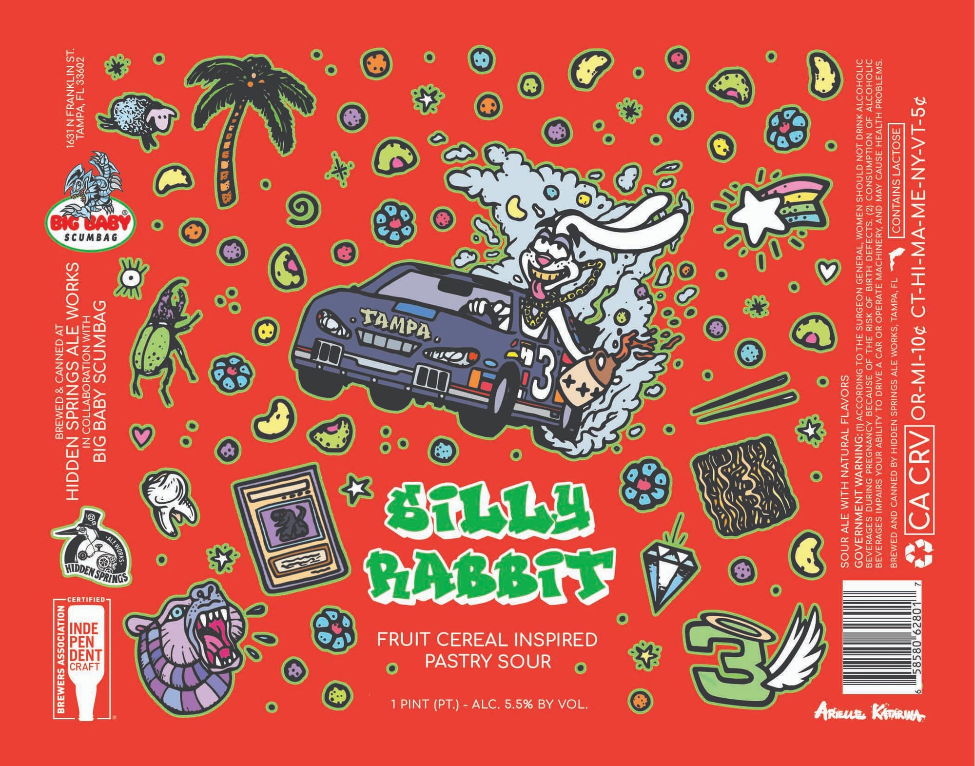 Big Baby Scumbag by Hidden Springs Ale Works - beer label