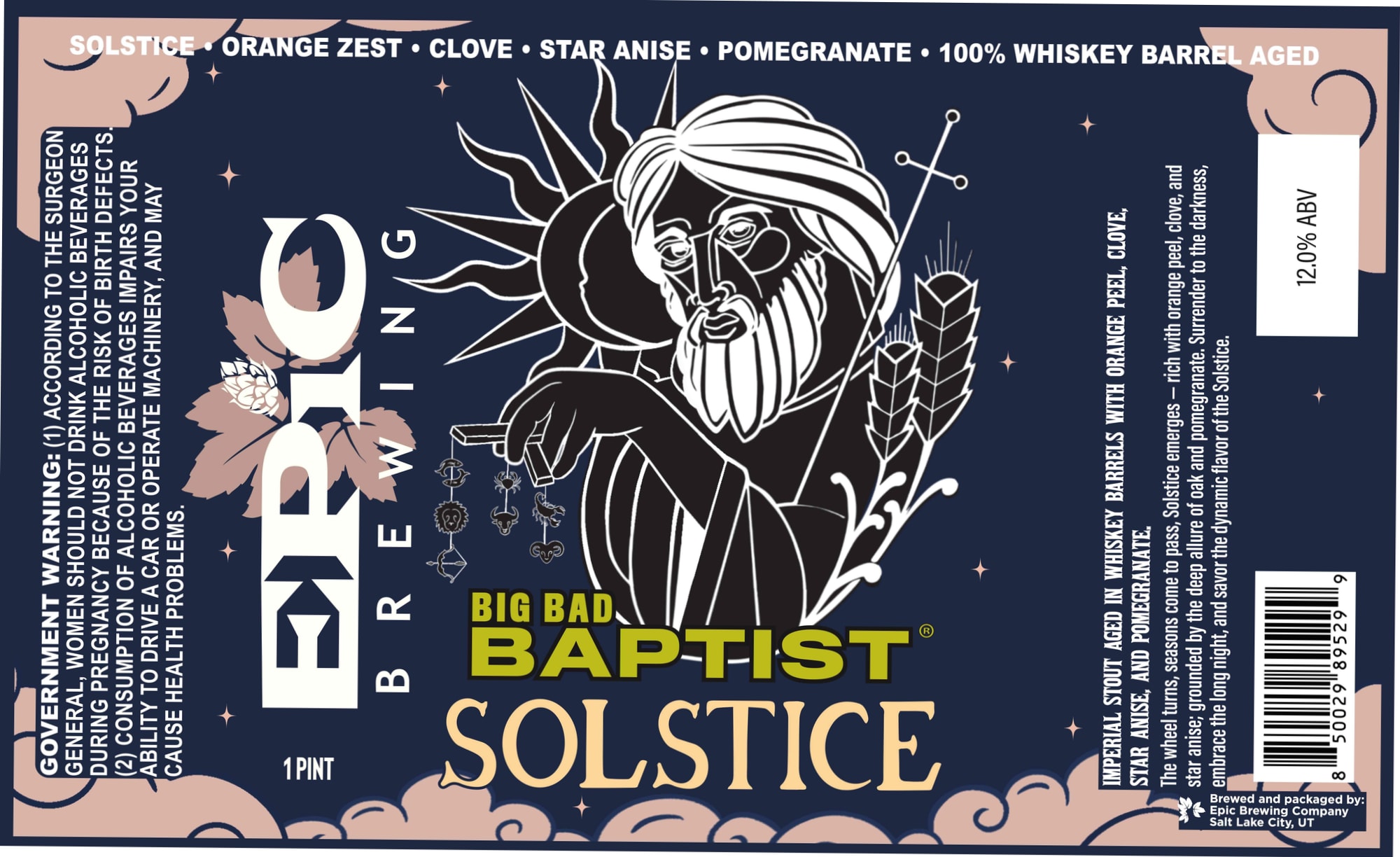 Big Bad Baptist Solstice by Epic Brewing Company - beer label