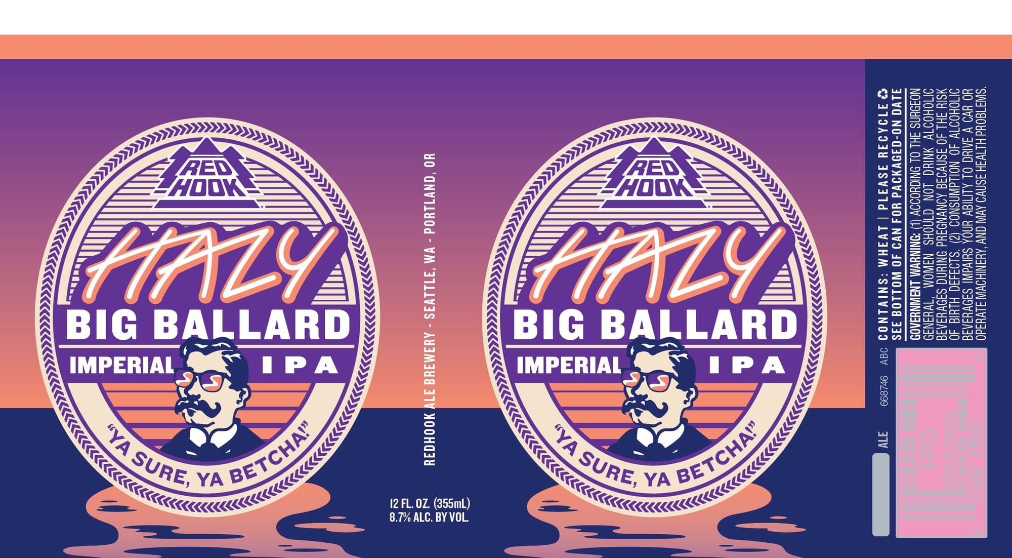Big Ballard Imperial IPA by Red Hook Brewery - beer label
