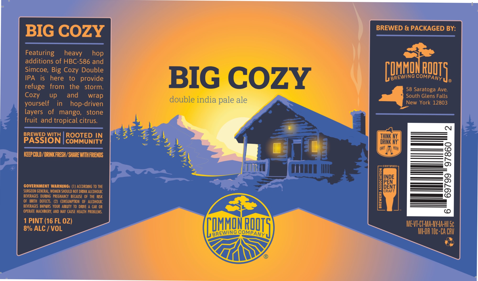 Big Cozy by Common Roots Brewing Company - beer label