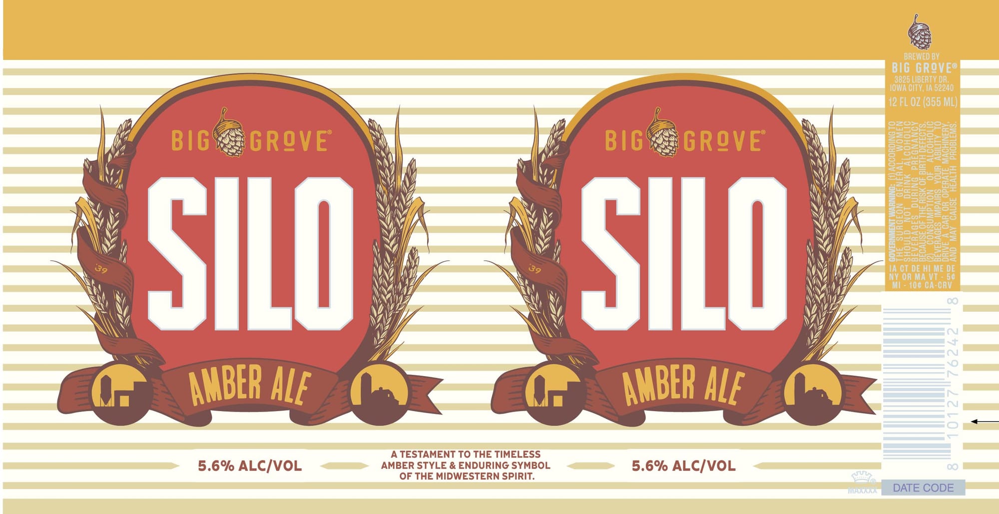 Silo Amber Ale by Big Grove Brewery & Taphouse - beer label