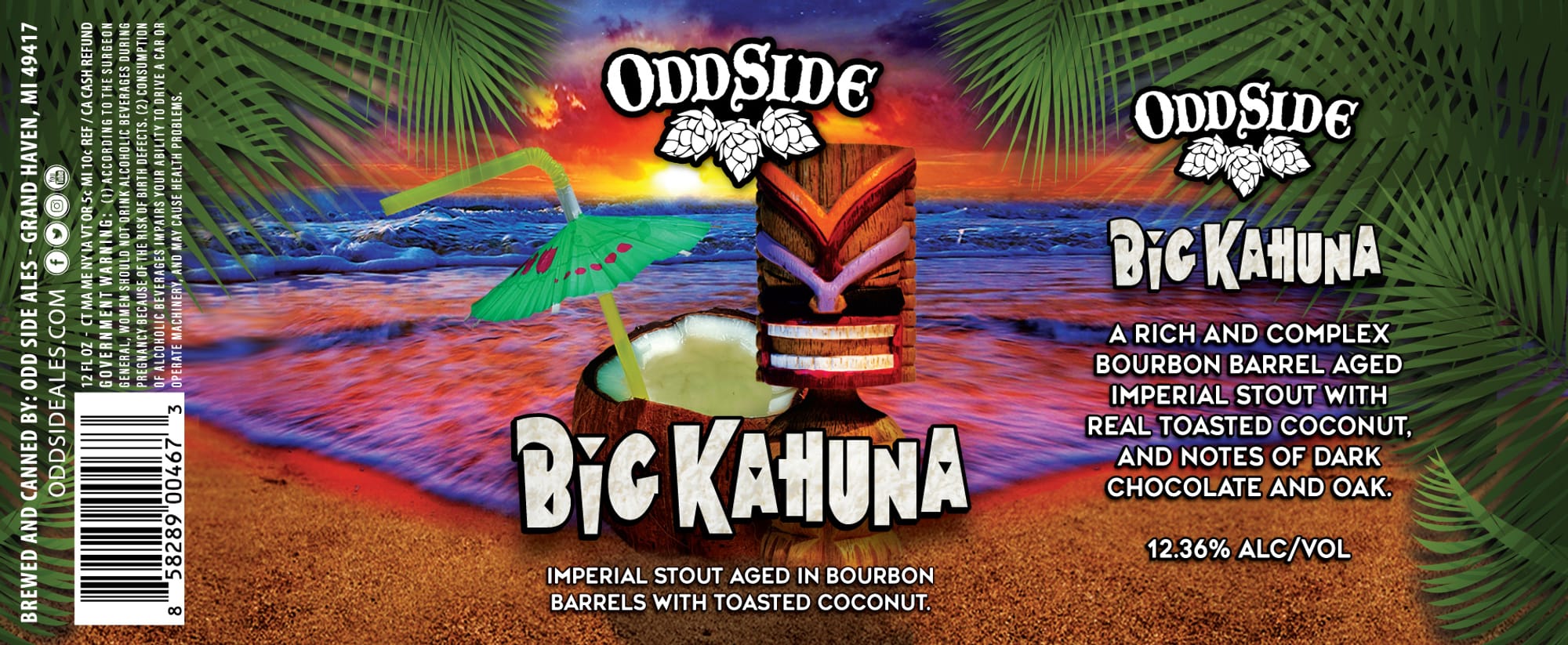 Big Kahuna by Oddside Ales - beer label