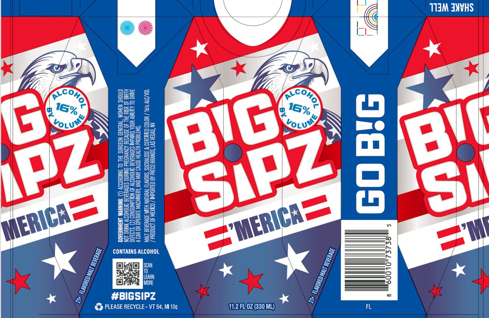 Big Sipz “America” by Big Sipz - beer label
