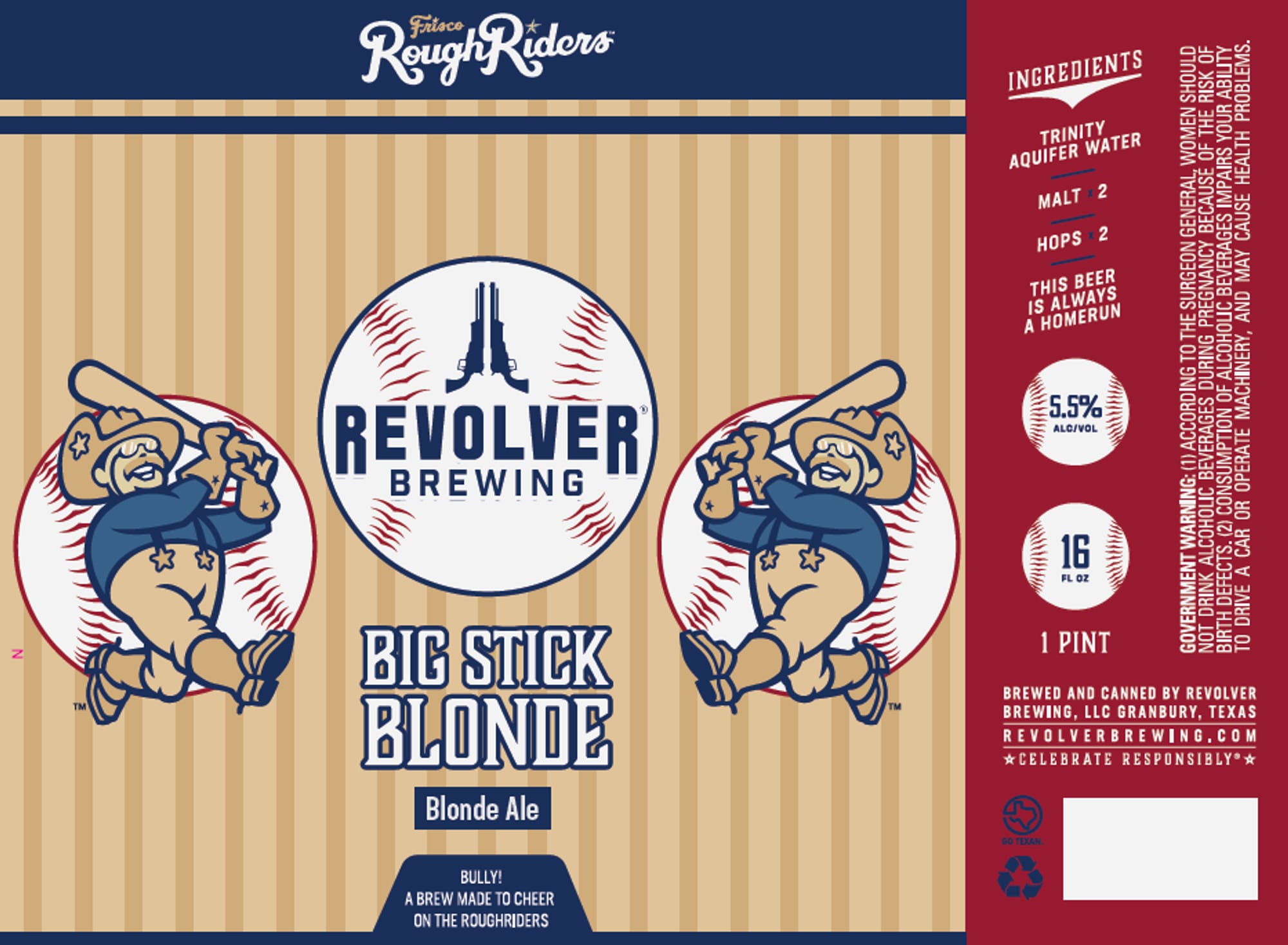 Big Stick Blonde by Revolver Brewing - beer label