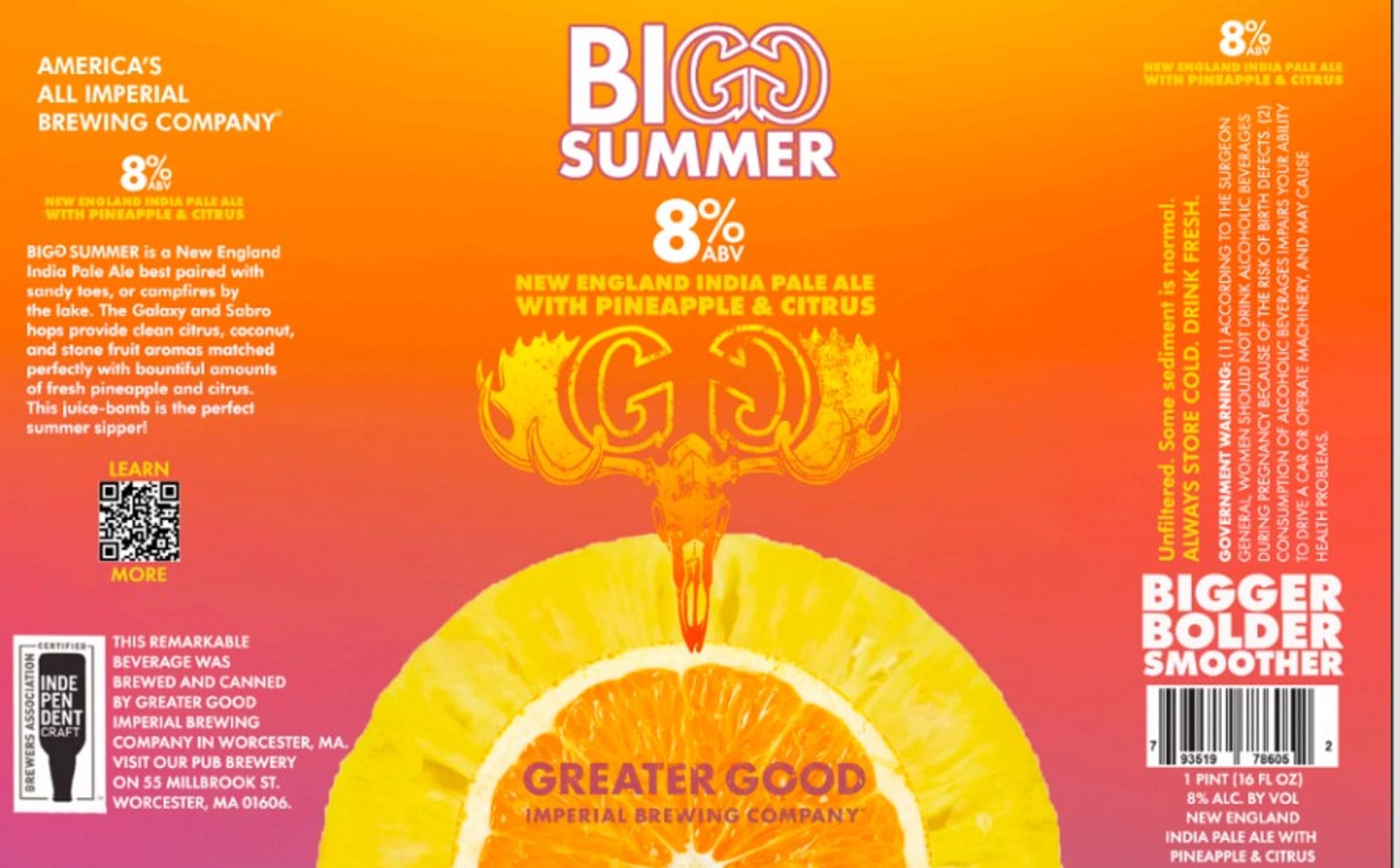 BigO Summer by Wormtown Brewery - beer label