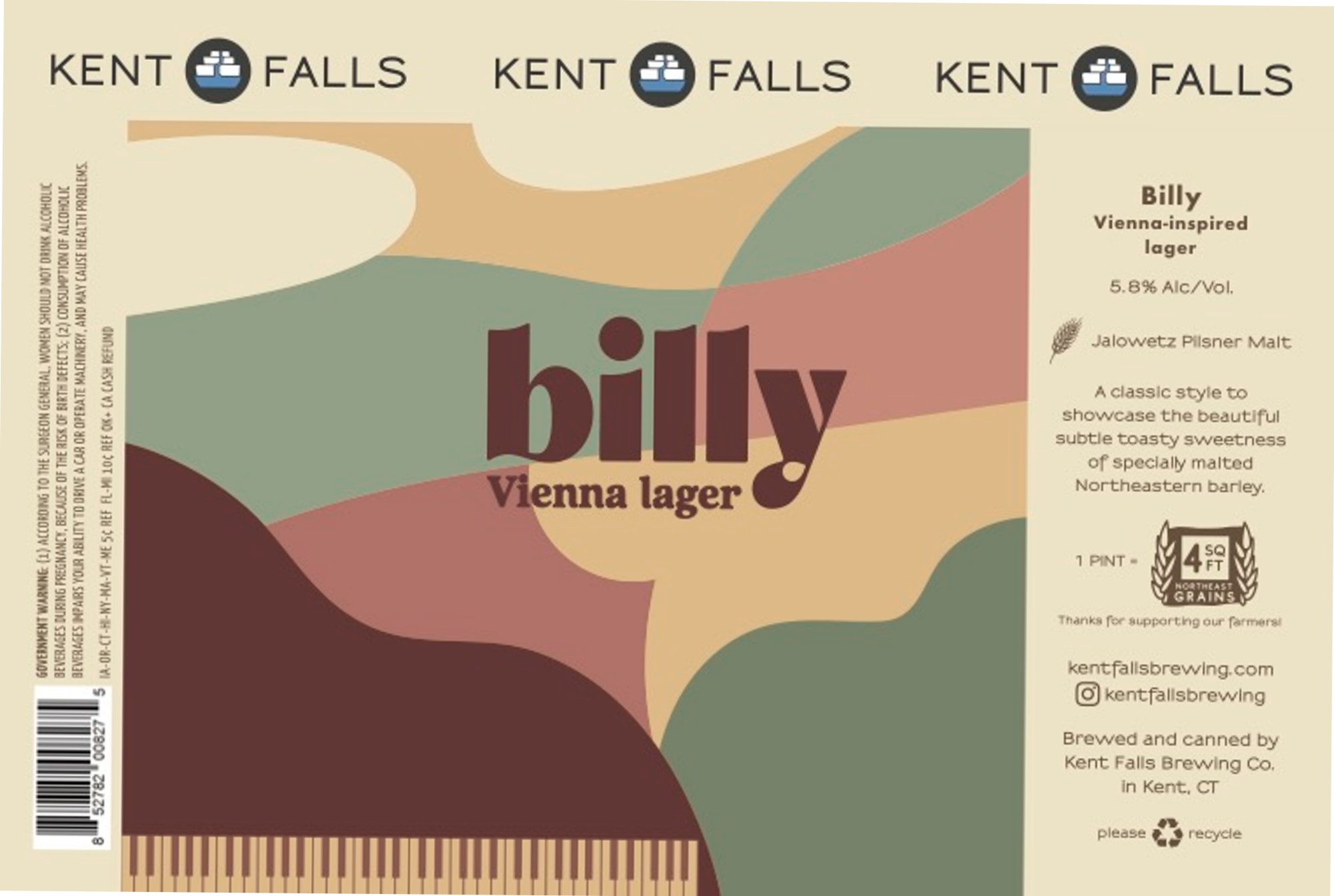 Billy by Kent Falls Brewing Co. - beer label