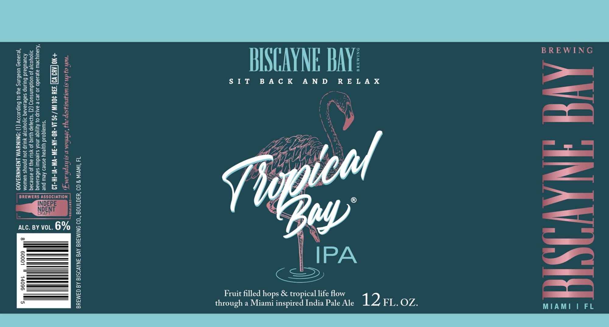 Tropical Bay IPA by Biscayne Bay Brewing - beer label