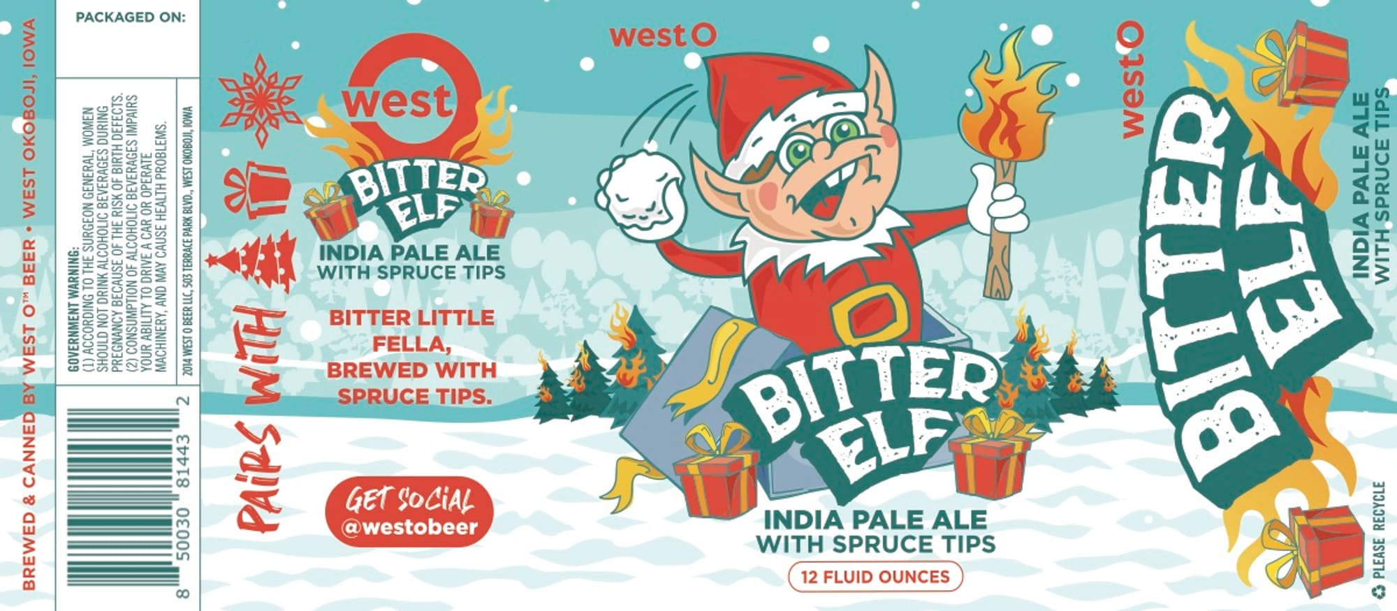 Bitter Elf by West O Brewing - beer label