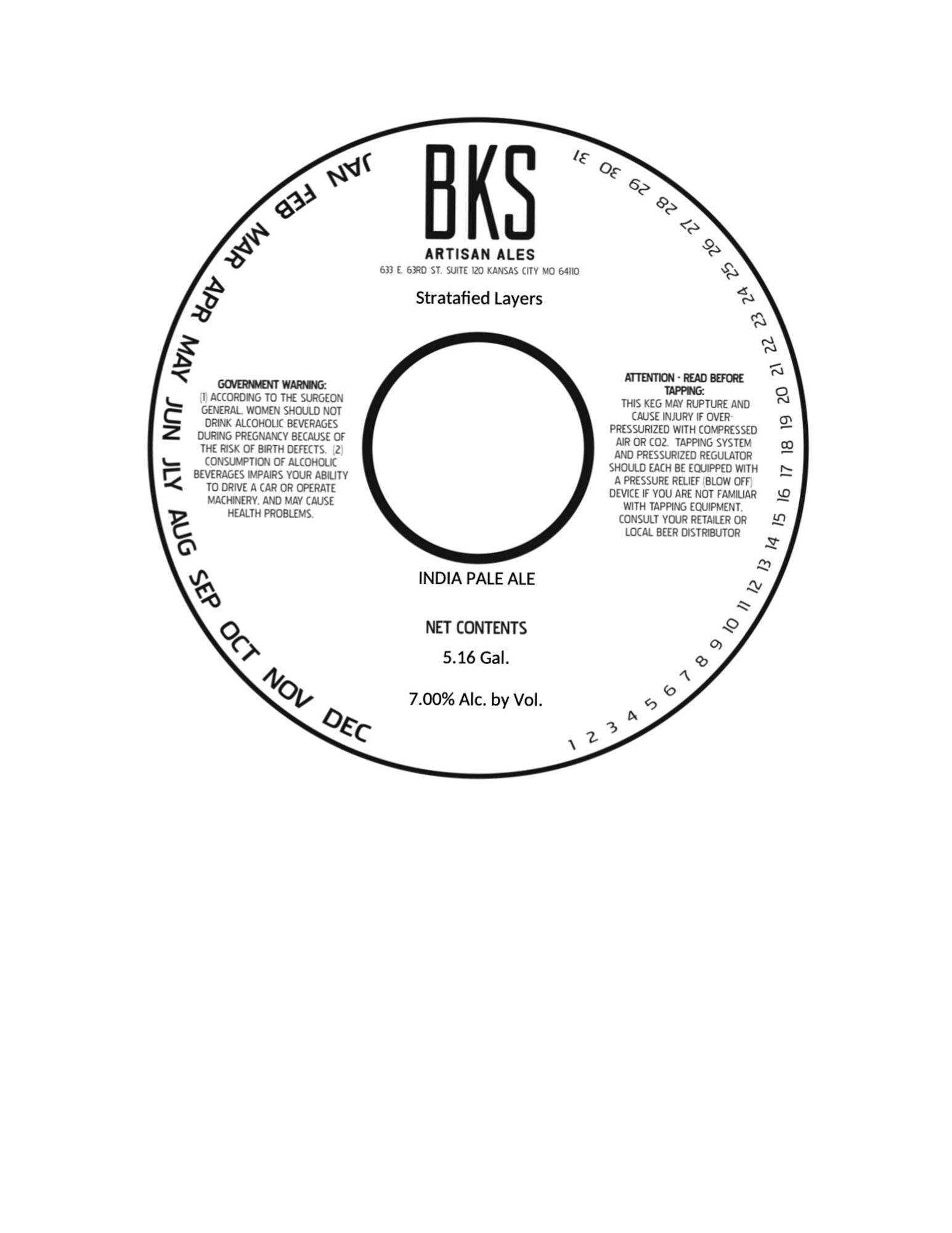 Stratified Layers by BKS Artisan Ales - beer label