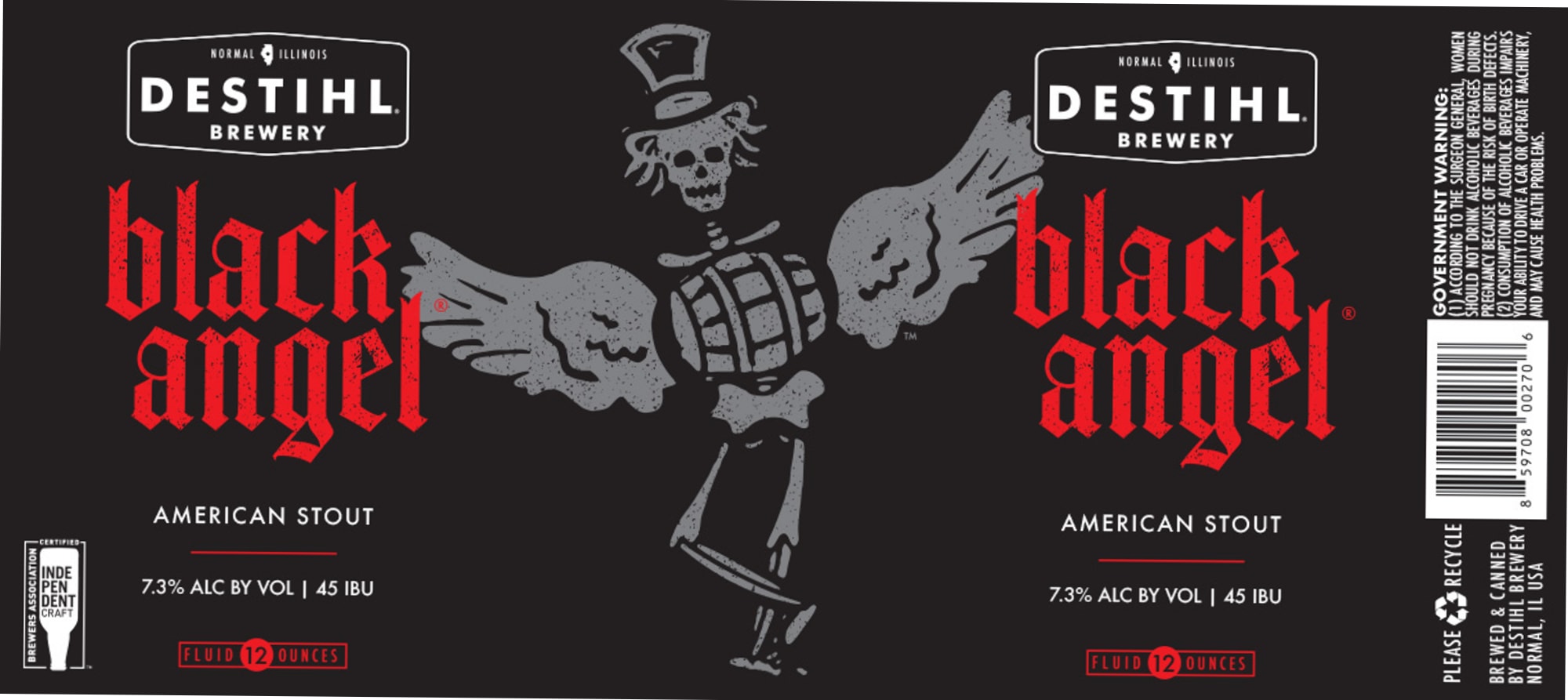Black Angel by Destihl Brewery - beer label