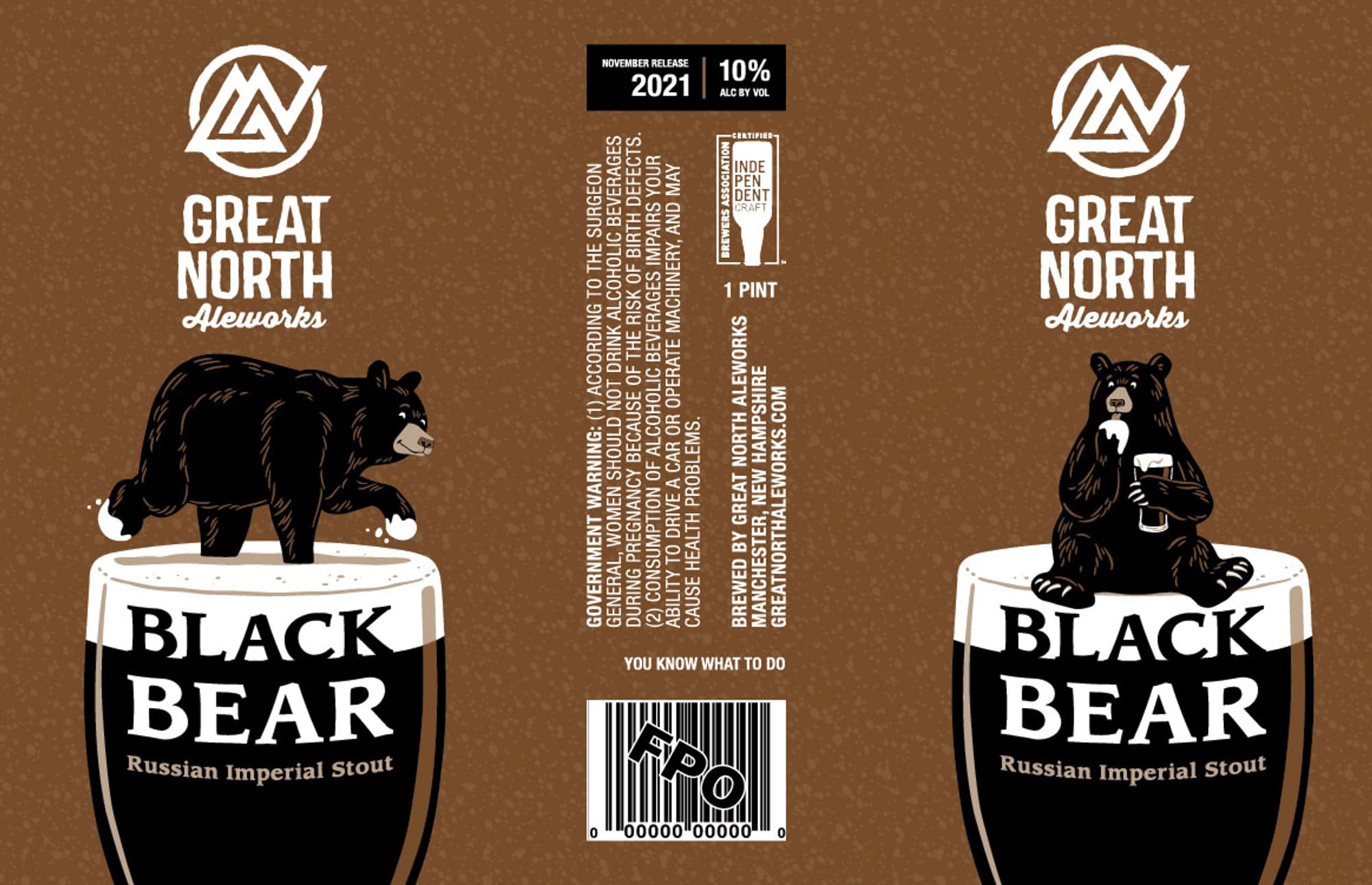 Black Bear by Great North Aleworks - beer label