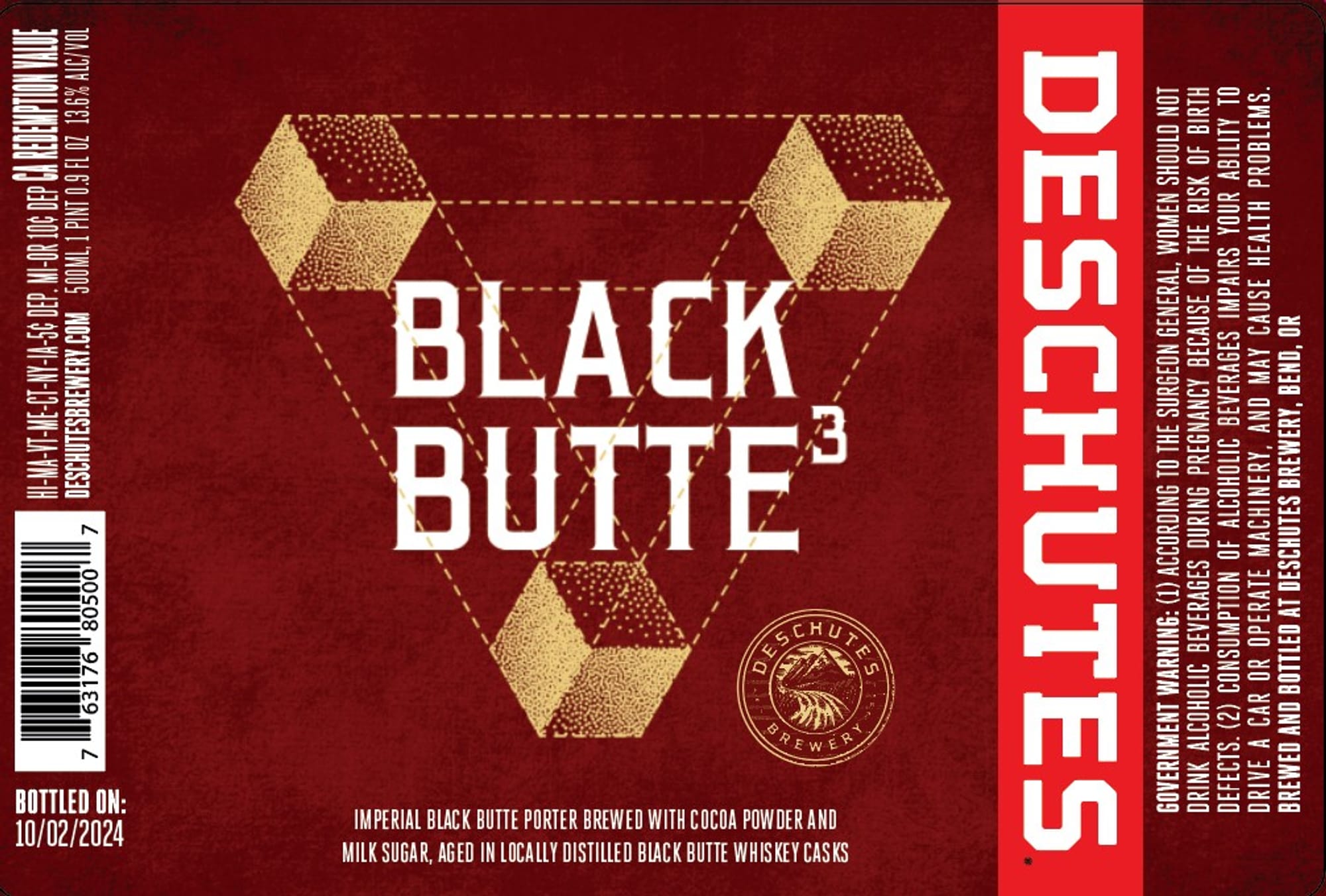 Black Butte³ by Deschutes Brewery - beer label