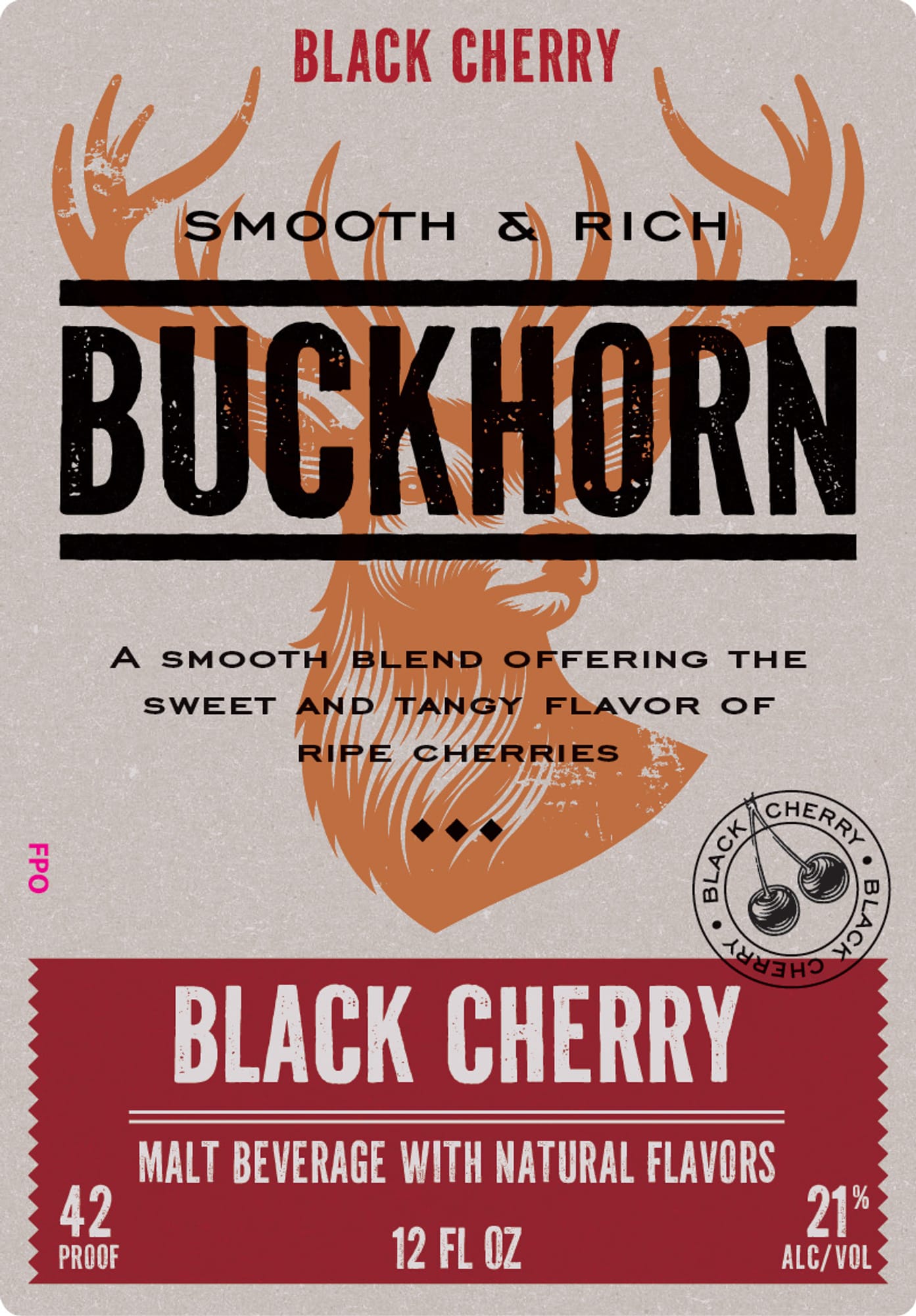 Black Cherry by Buckhorn - beer label